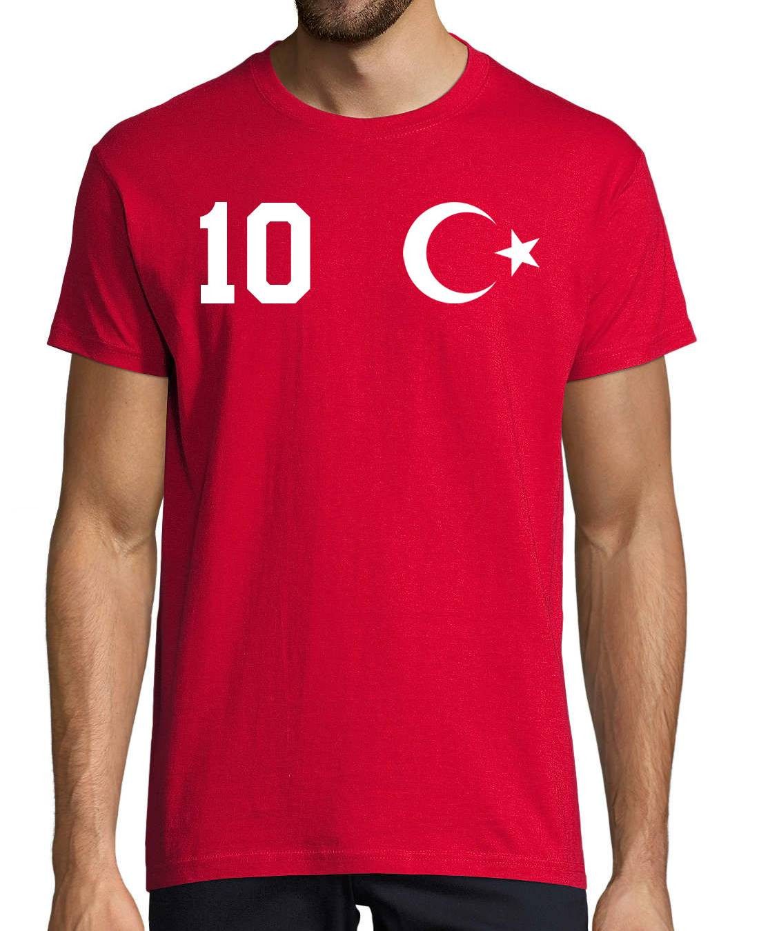 Youth Designz T-Shirt Türkei Herren T-Shirt im Fußball Trikot Look mit trendigem Motiv
