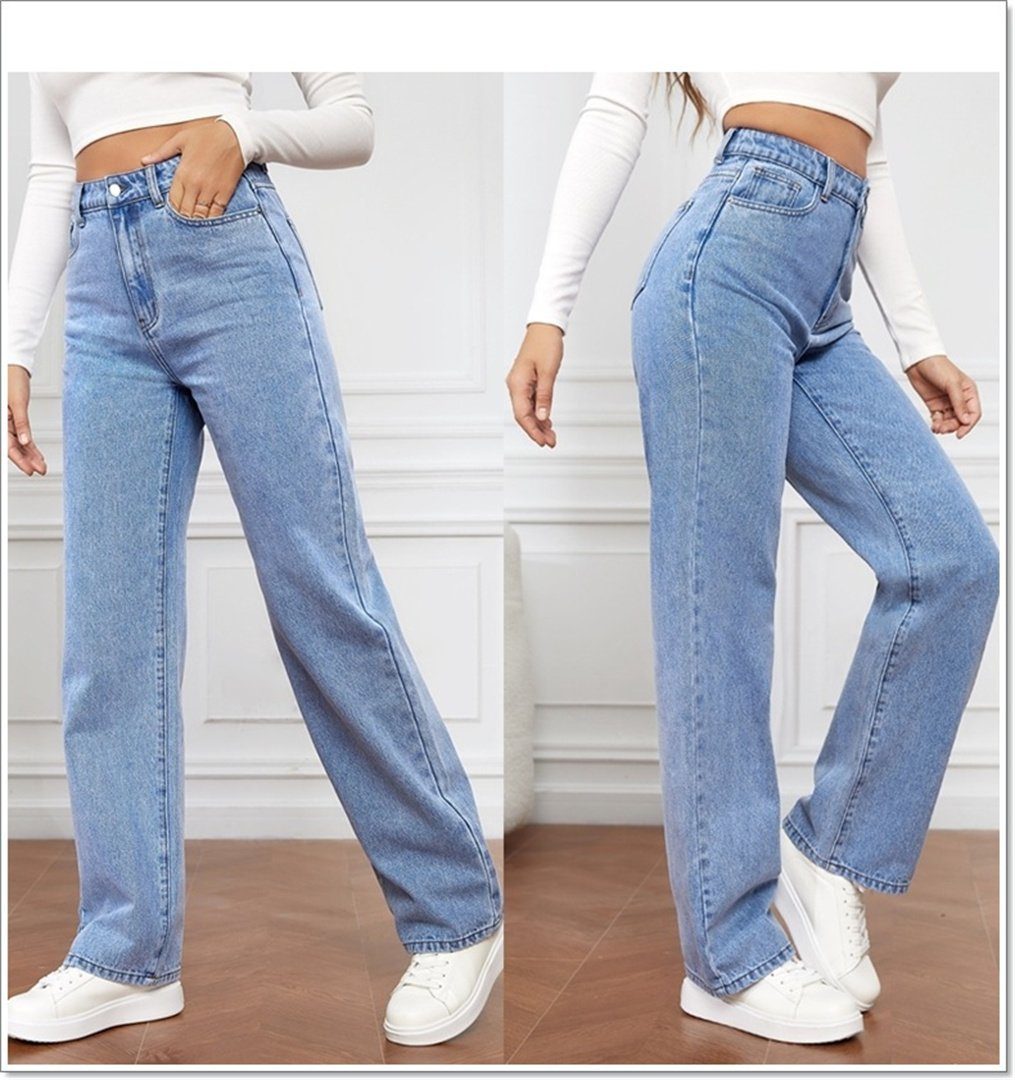 L.Ru UG Stretch-Jeans Damen Stretch-Jeans in Stone-Washed-Optik (Modische  Damen-Jeans mit elastischem Bund) Bequeme Stretch-Denim-Hose für Frauen,  Geeignet für jeden Anlass, elegant und vielseitig Alltagstreffen