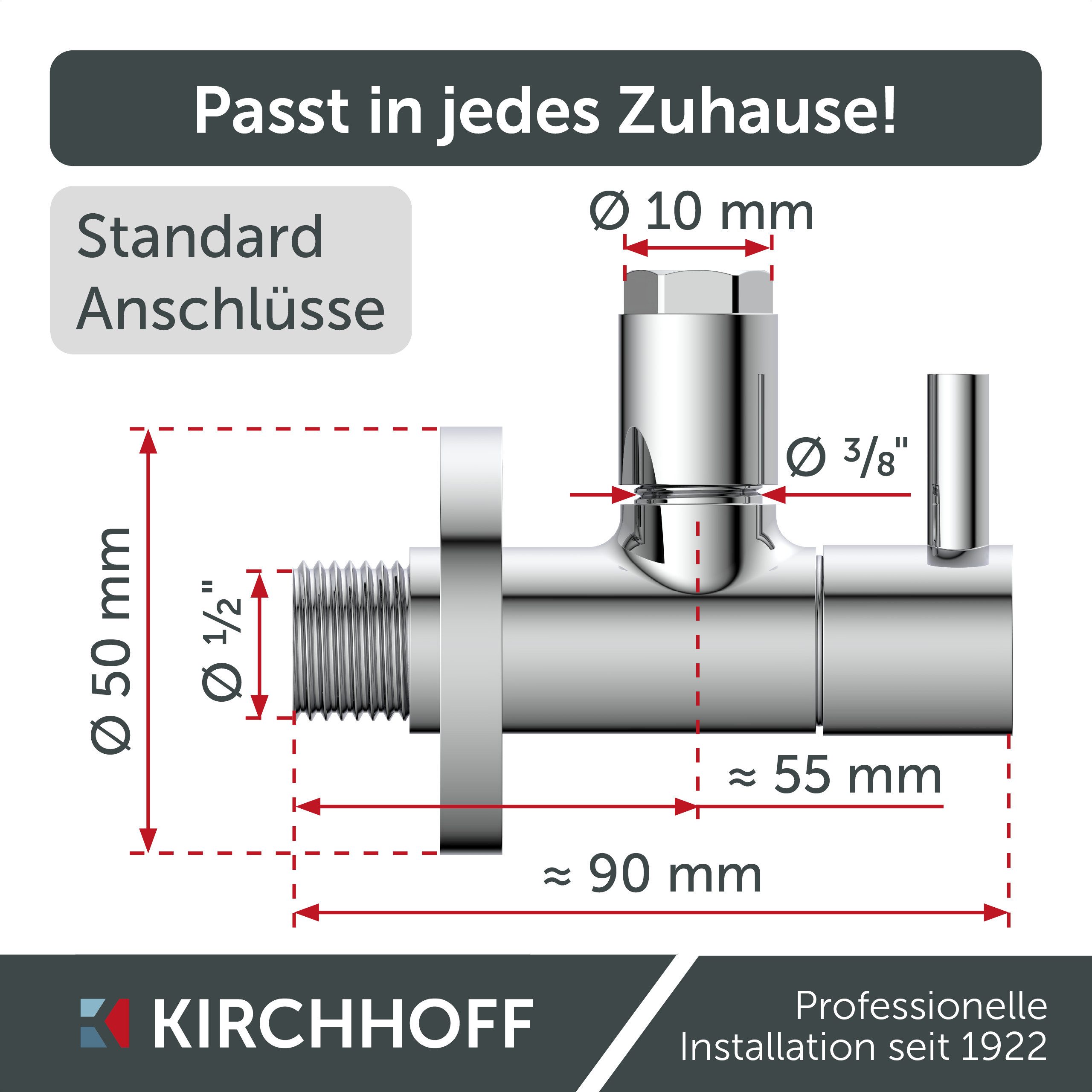 Kirchhoff Eckventil Doppelpack, 2er Set
