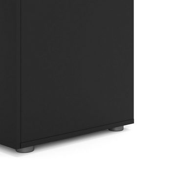 ebuy24 Kleiderschrank Petra Kleiderschrank 2 Türen mattschwarz.