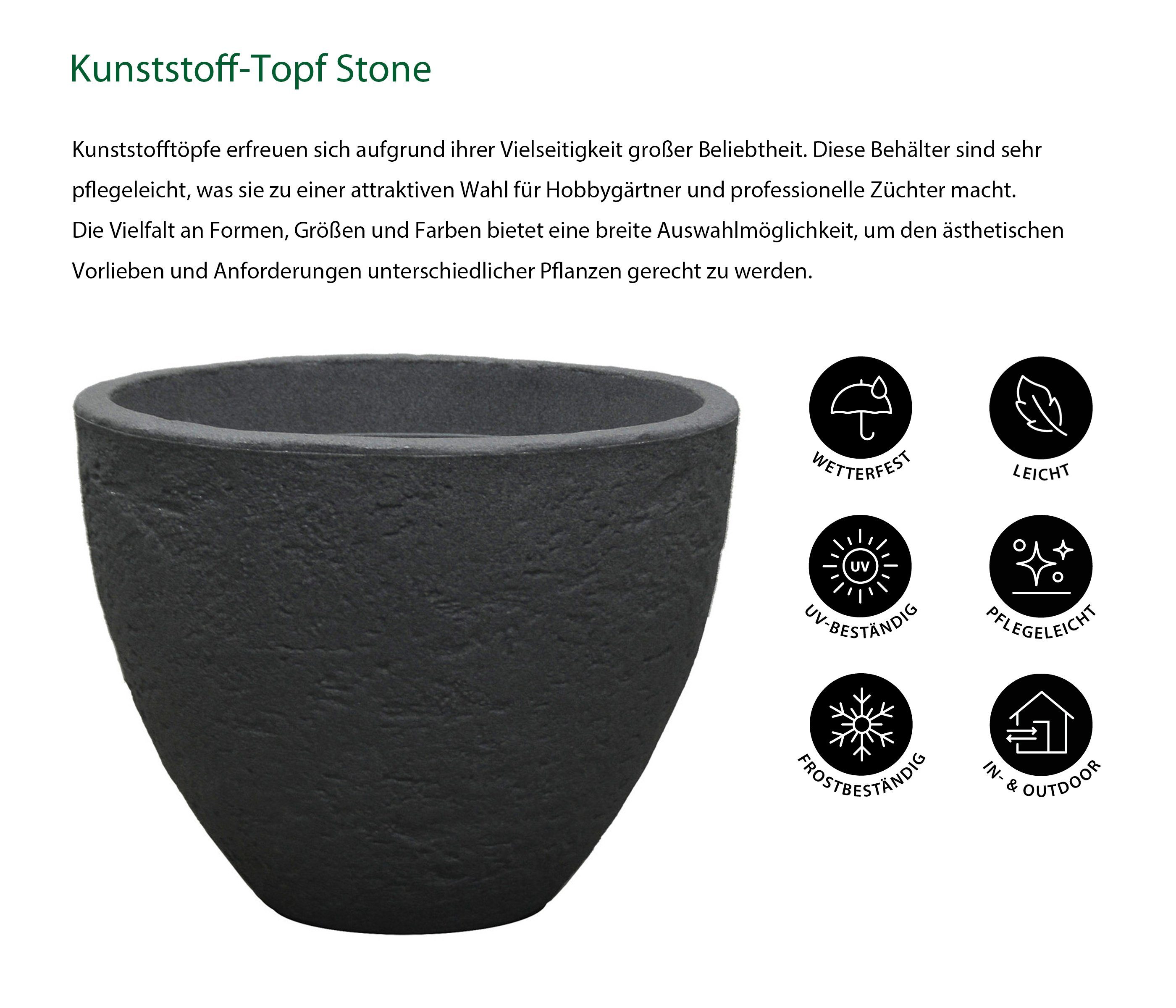 Dehner Blumentopf Pflanztopf Stone, Ø 40/50 günstig online kaufen