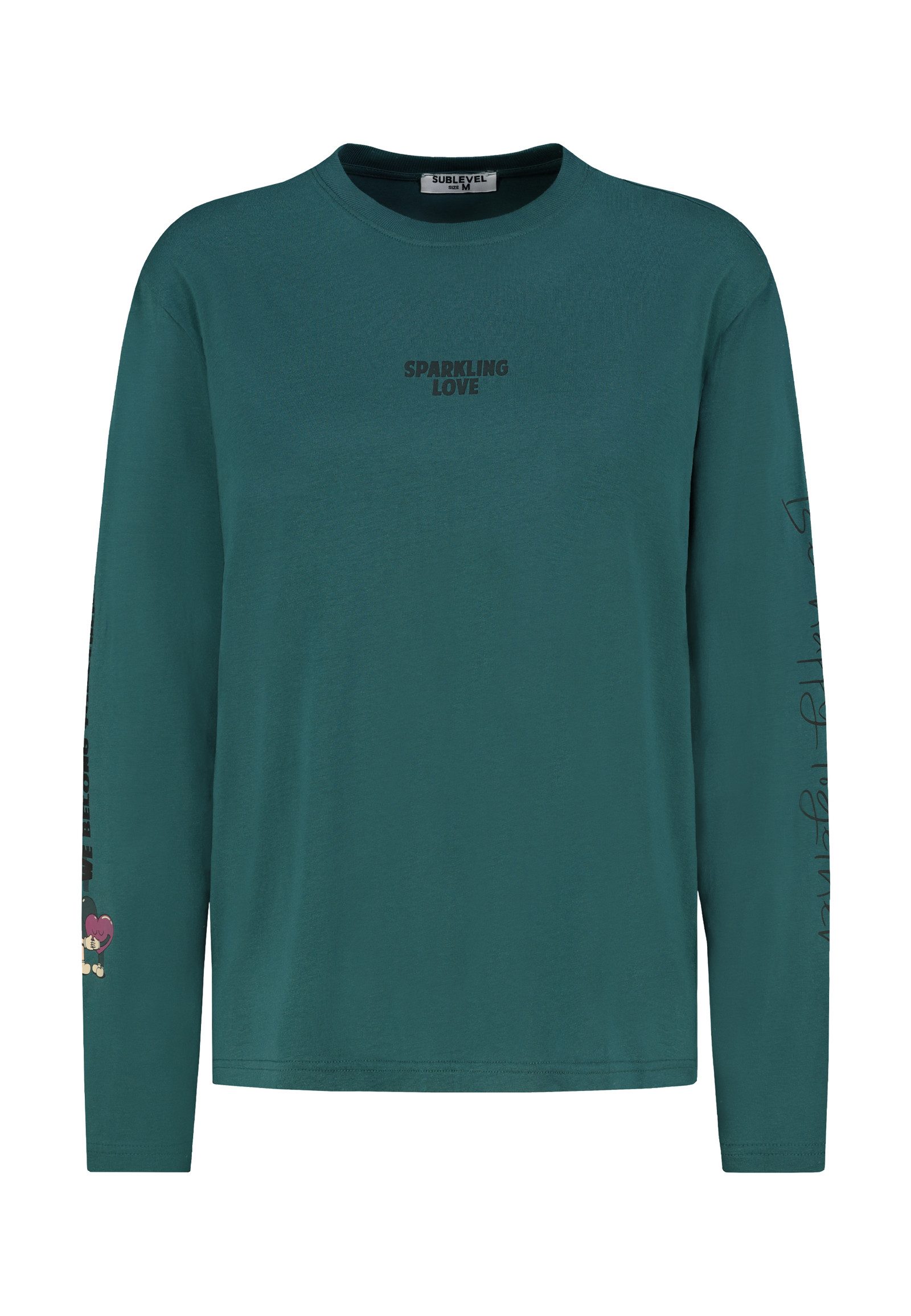 SUBLEVEL Langarmshirt Damen Langarm-Shirt mit Rückenprint langarm, lockerer günstig online kaufen