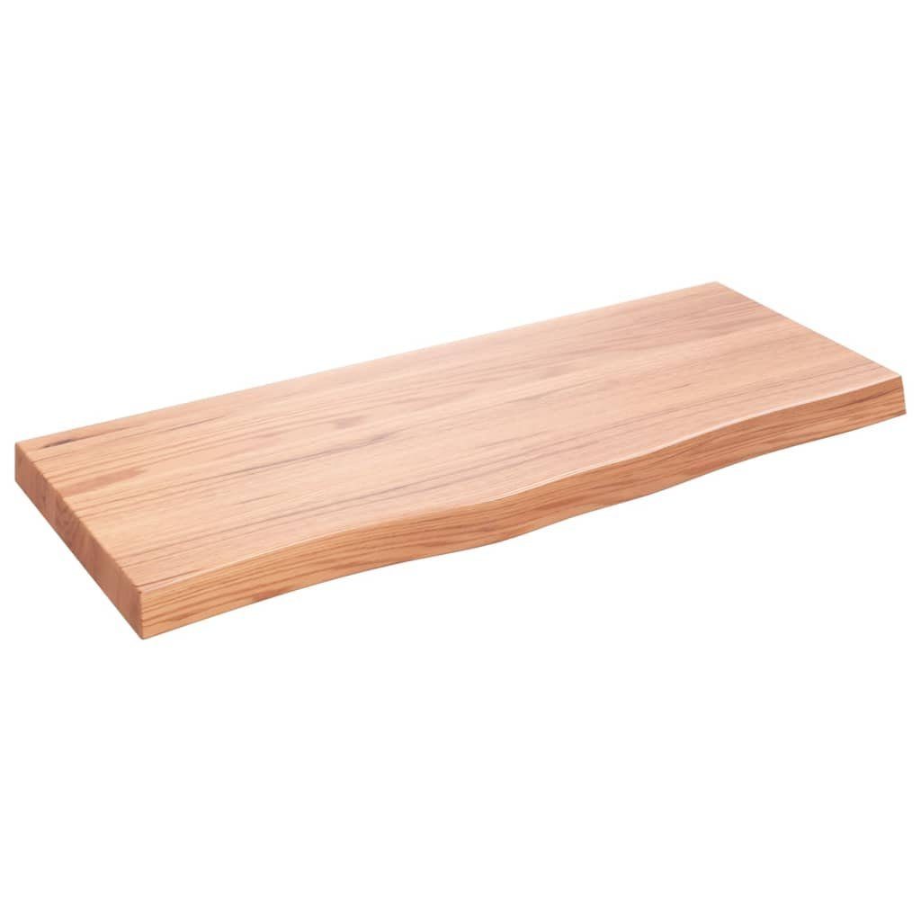Massivholz Behandelt Tischplatte furnicato Hellbraun 100x40x(2-6)cm Eiche