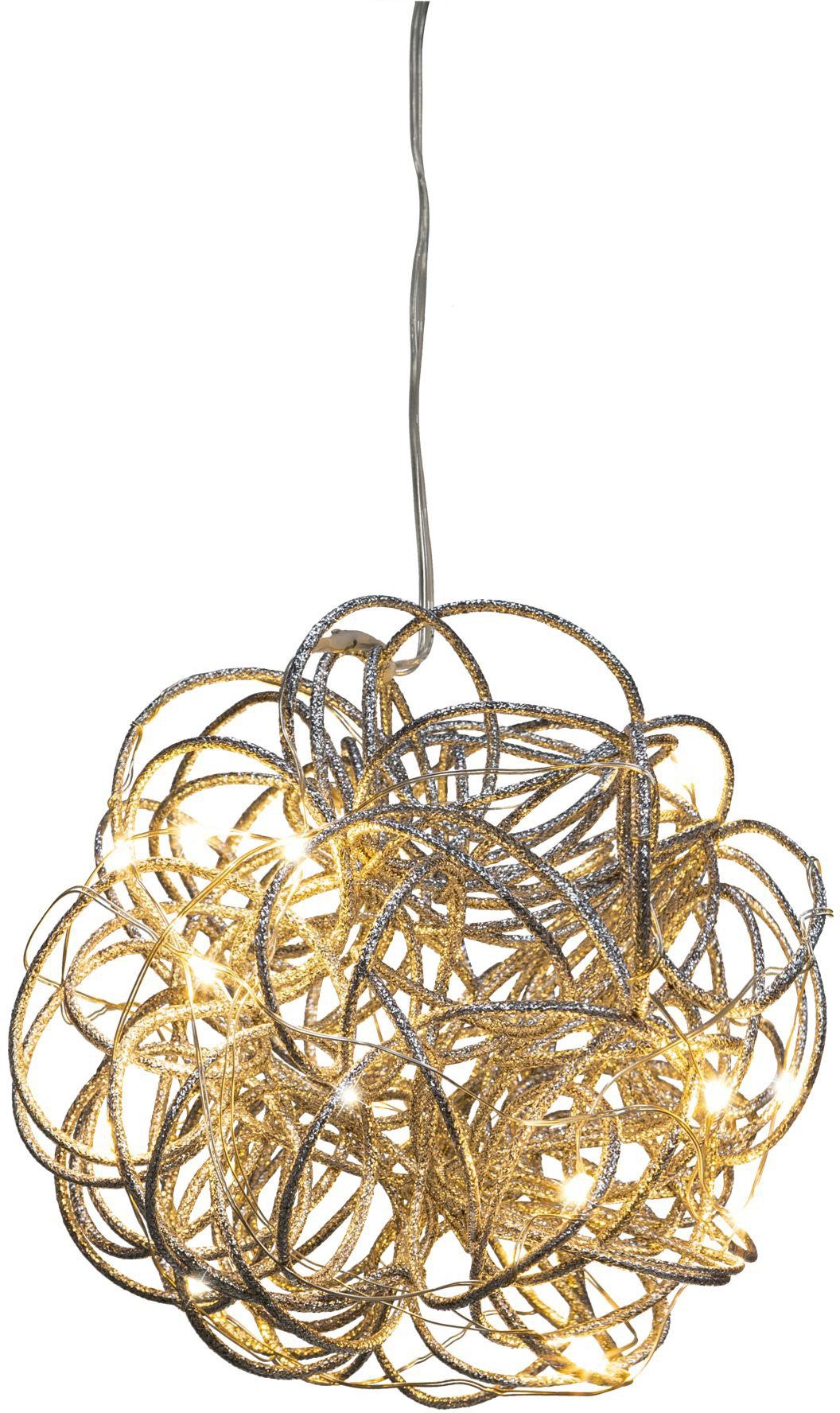 Creativ light Dekoobjekt Hänge-Drahtkugel (Set, 2 St), mit 10 LED's, Ø 15 c günstig online kaufen