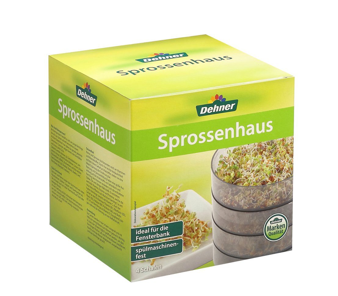 Anzuchttopf Sprossenhaus, Anzucht von Keimsprossen, 4 Schalen