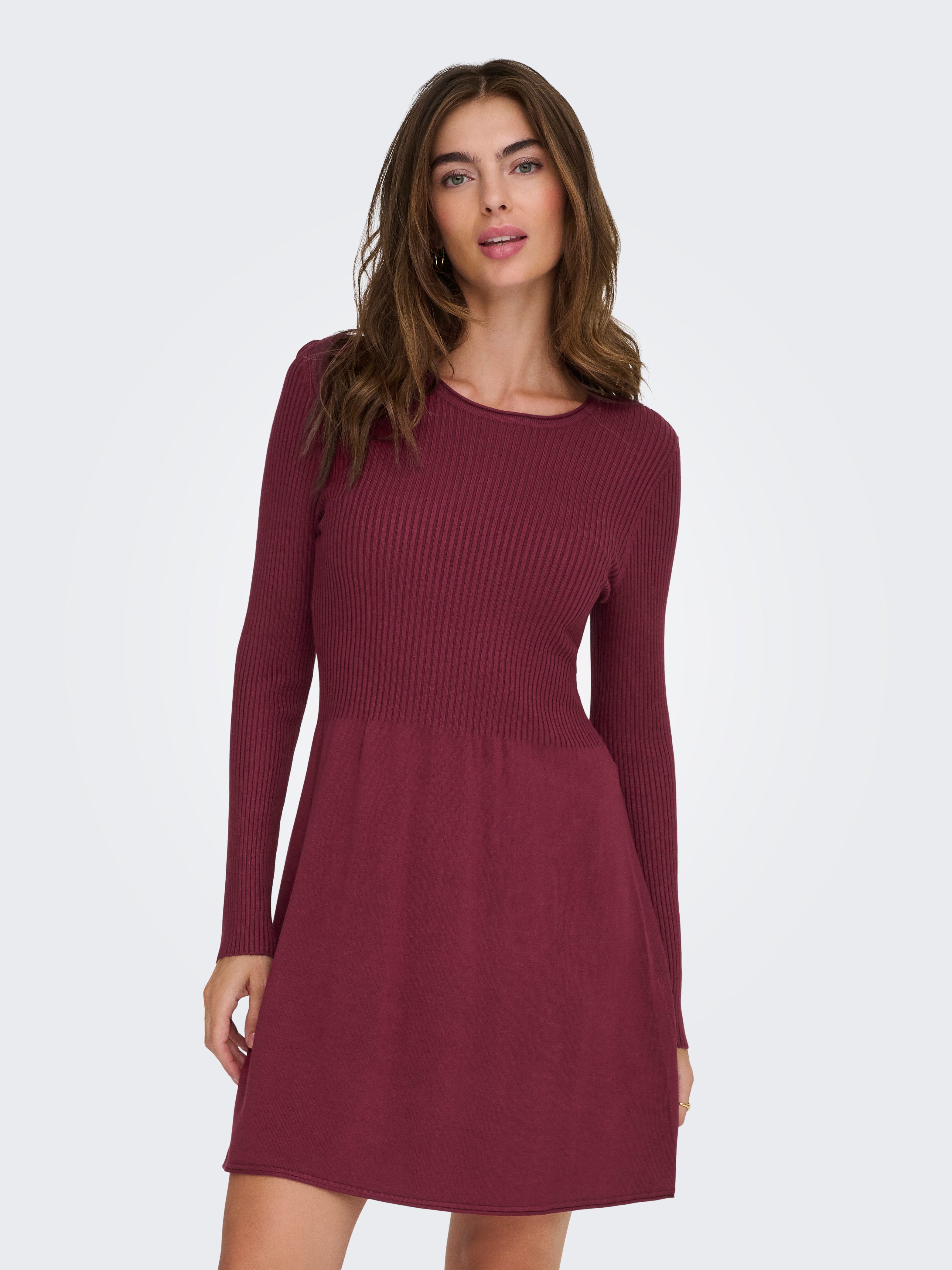 ONLY Strickkleid ONLALMA L/S O-NECK DRESS KNT NOOS günstig online kaufen