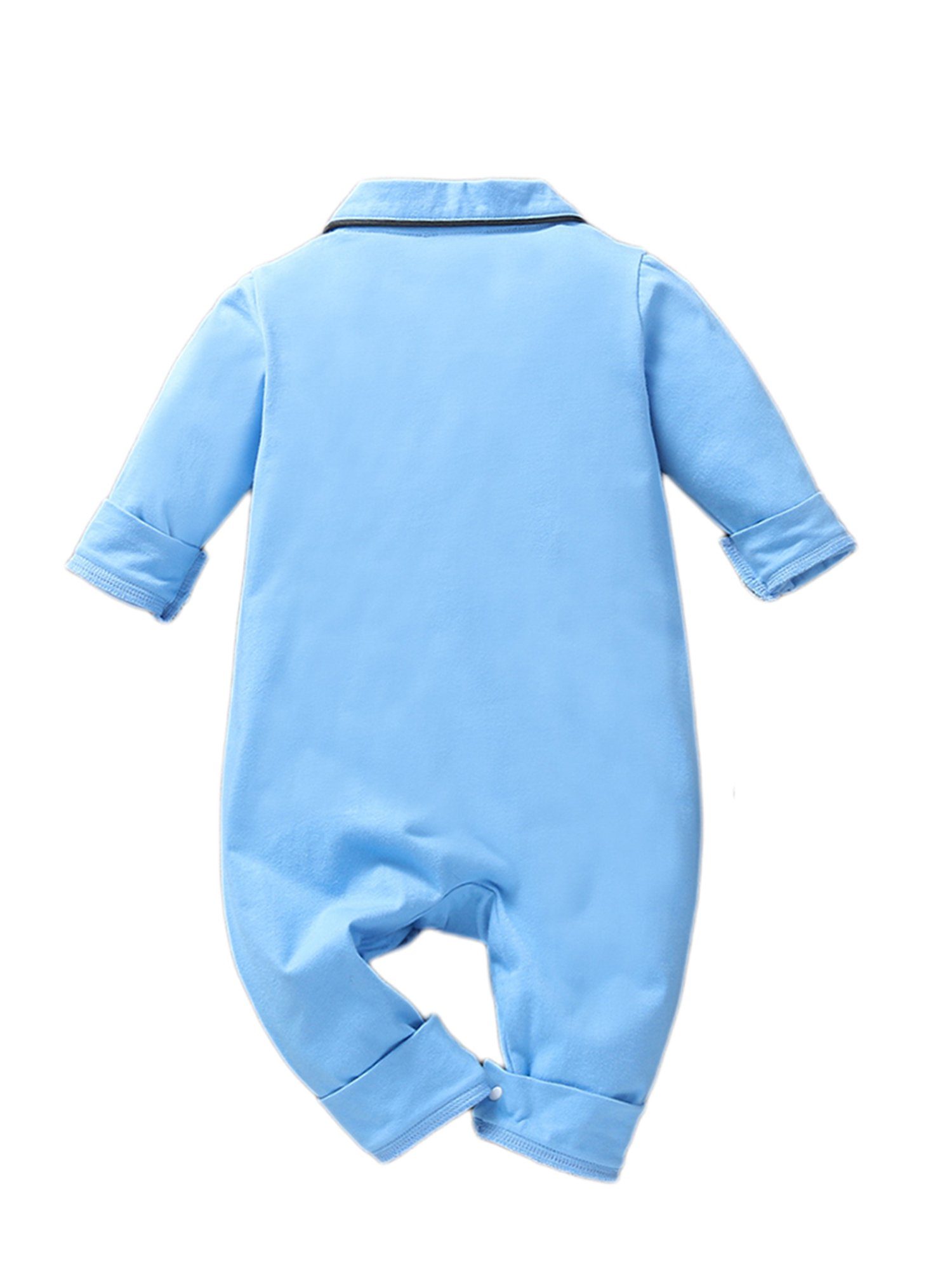 LAPA Neugeborene, Strampler Blau Unisex-Hauskleidung langärmelige für Pyjamas, Strampler