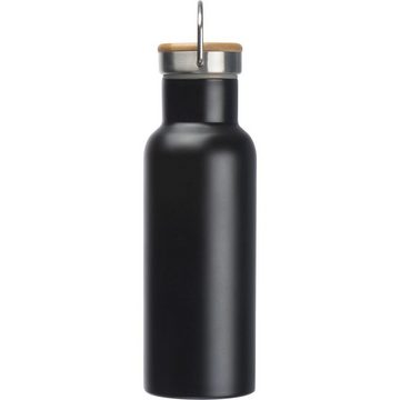 Livepac Office Trinkflasche Doppelwandige Trinkflasche / aus Edelstahl / 500ml / Farbe: schwarz