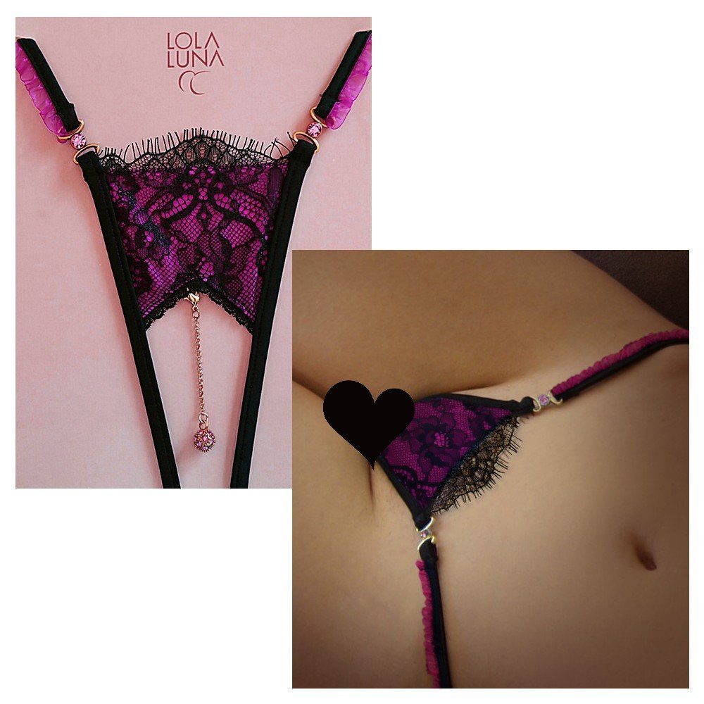 Lola Luna String-Ouvert Scarlett fuchsia