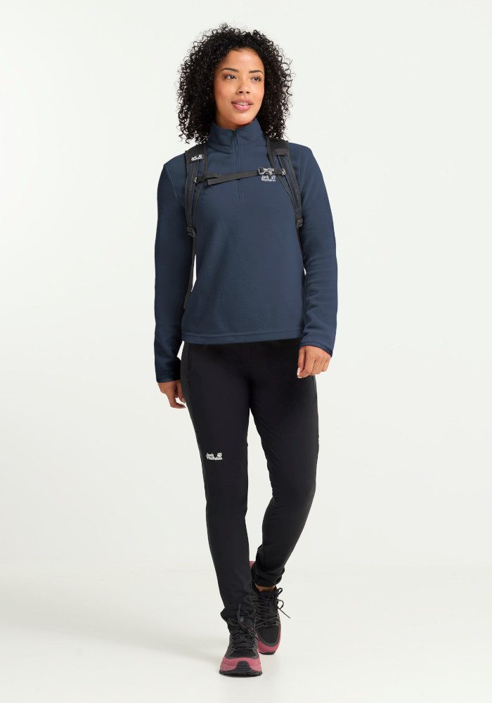 Jack Wolfskin Stehkragenpullover TAUNUS 100 HZ W Fleecepullover, Halfzip-Reißverschluss, Stehkragen – Bild 3 von 5