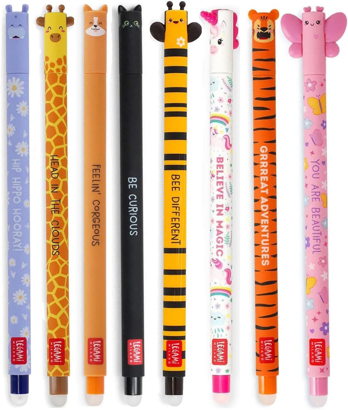 Legami Gelschreiber 8er Set Gel-Radierstifte, Erasable Pen, Карандаши mit radierbarer Tinte, (8-tlg)