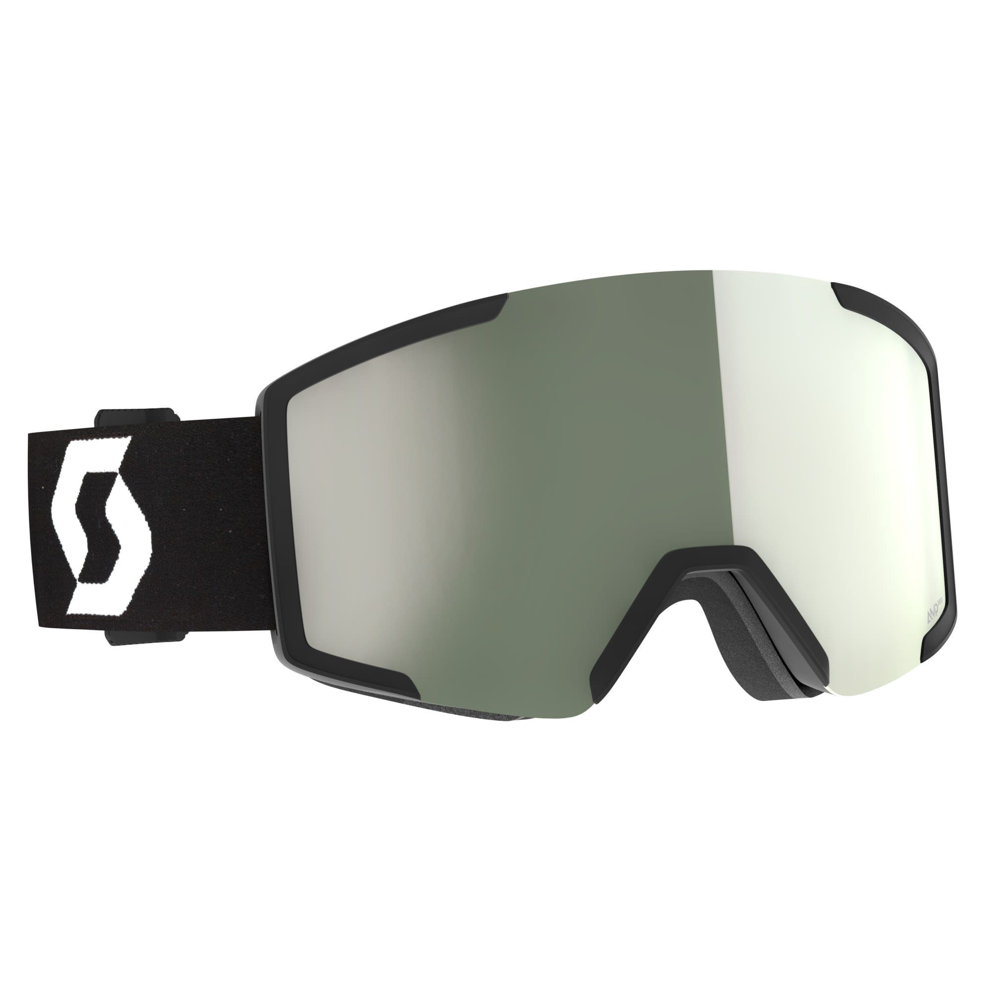 Scott Skibrille Scott Shield Amp Pro Goggle Accessoires Mineral Black - White - AMP Pro White Chrome