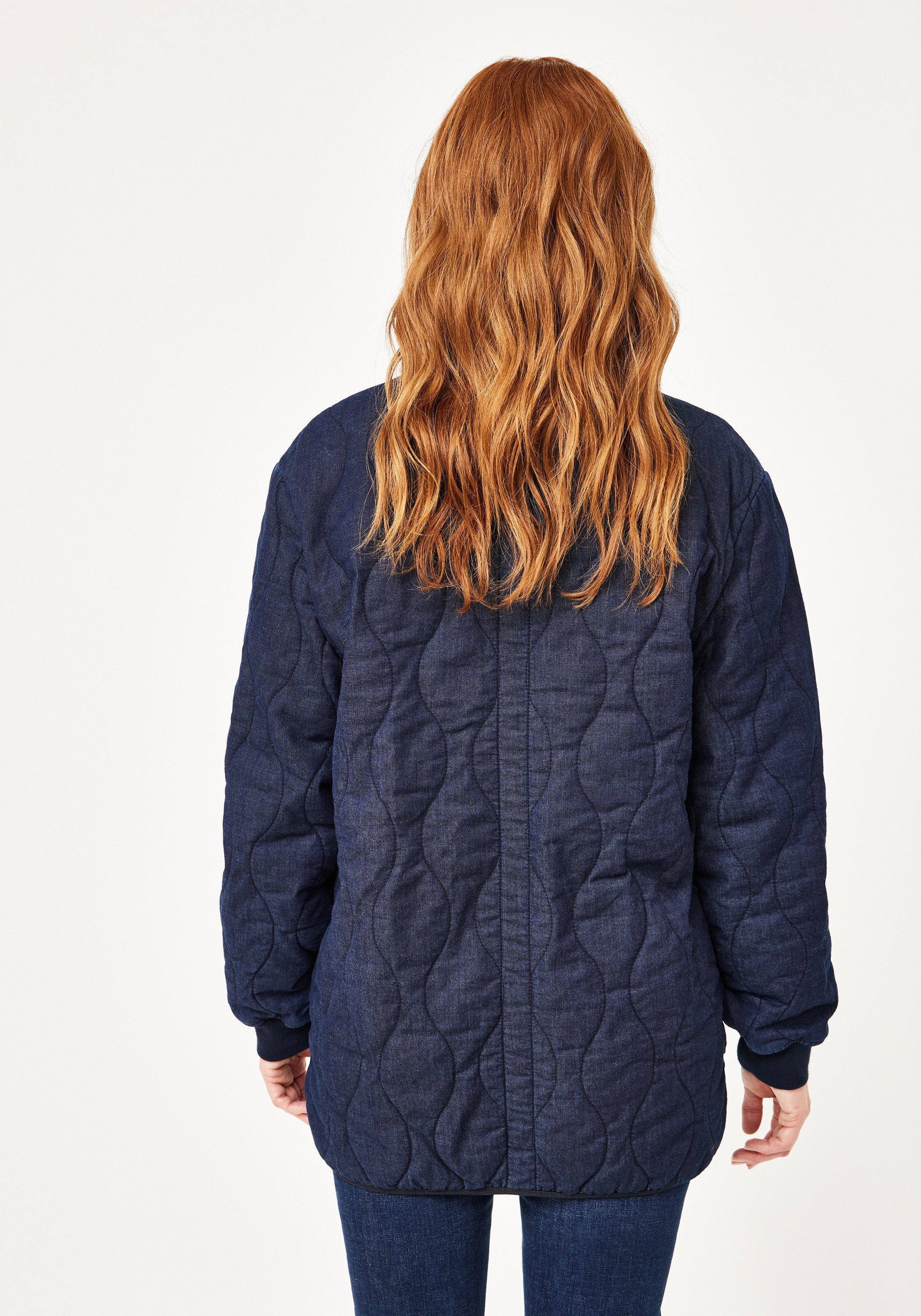 Paddock's Langjacke Denim Jacket Lange Denim Steppjacke