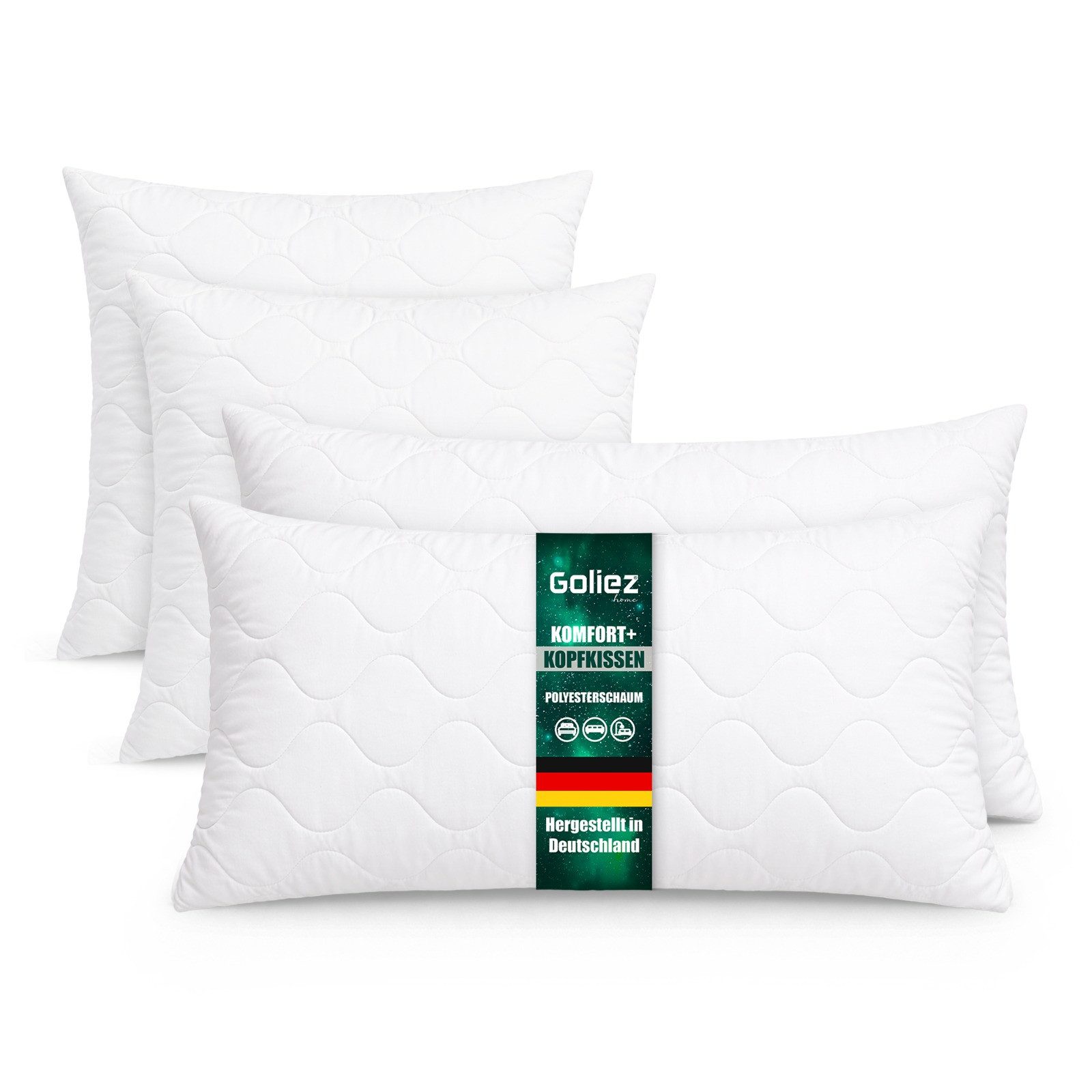 Goliez Kopfkissen 2er Set Kopfkissen, Schlafkissen, Individuell Anpassbar