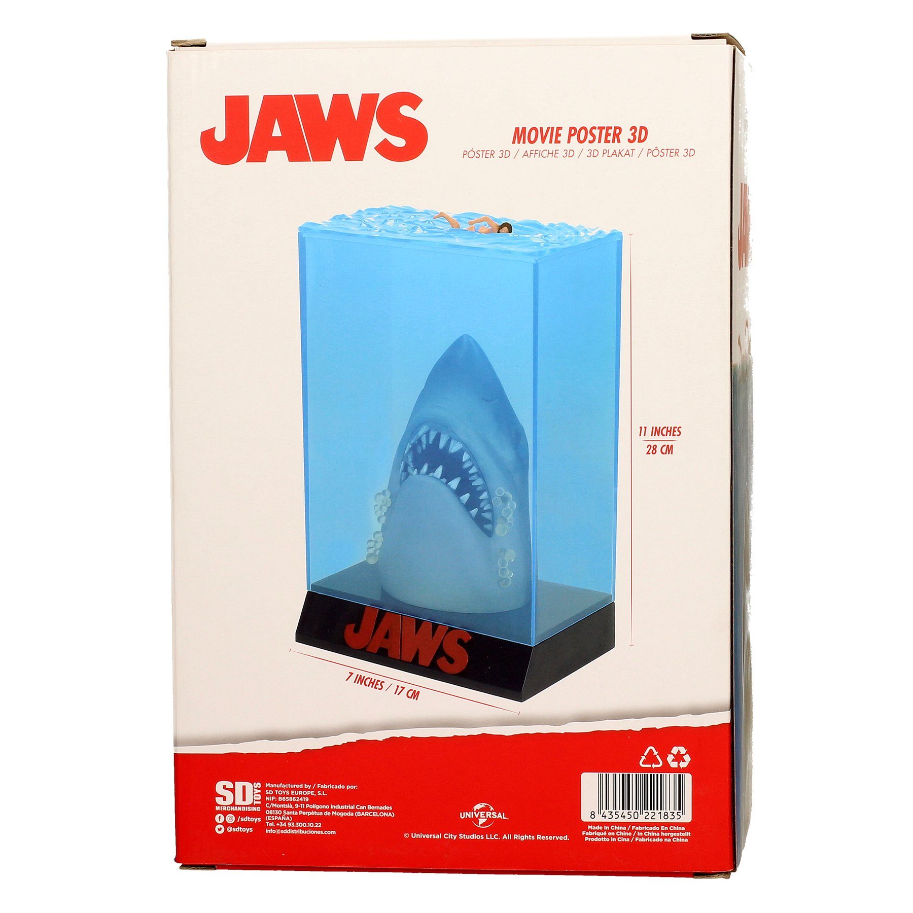 SD Toys Actionfigur Jaws 3D Poster Statue Der weiße Hai – Bild 4 von 5