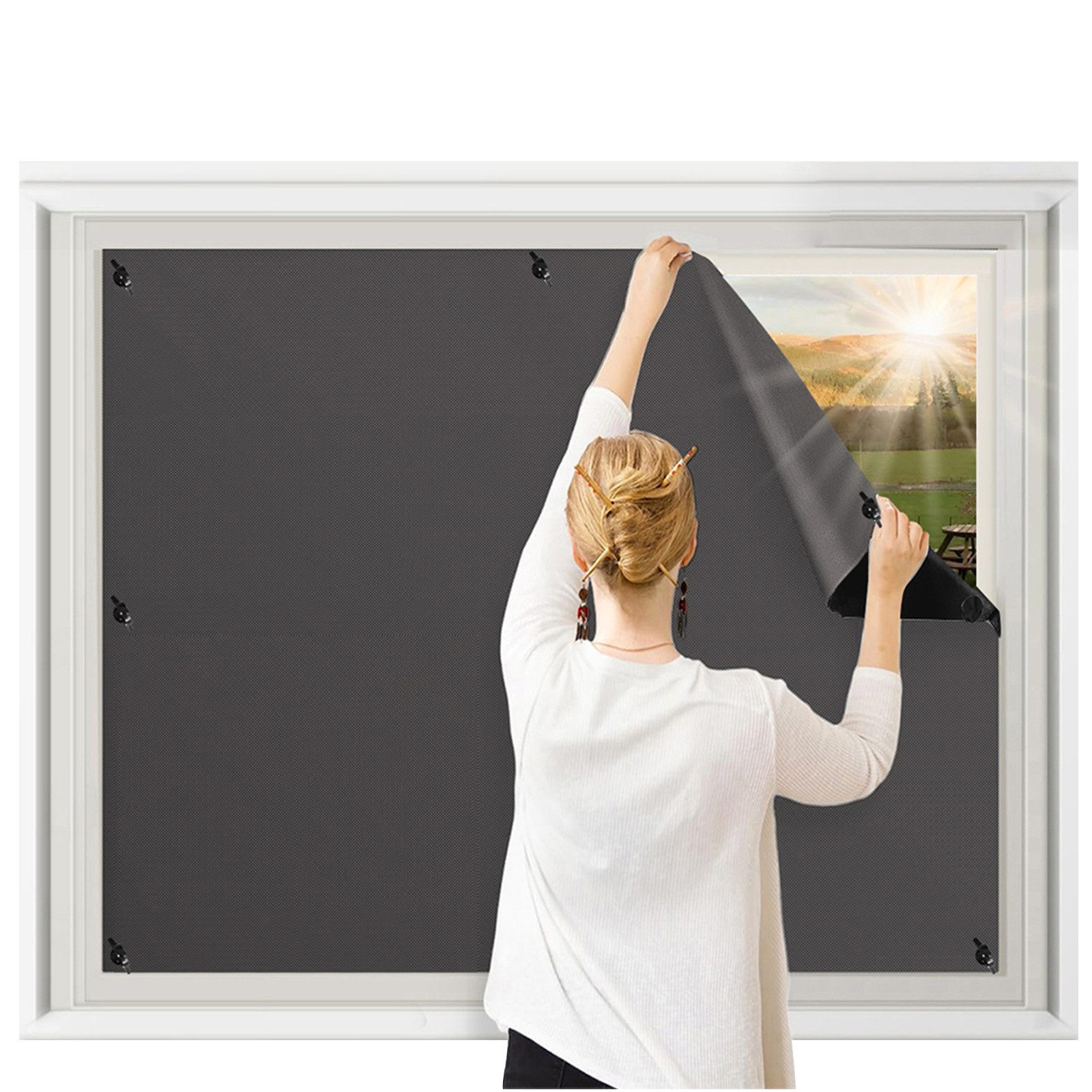 Verdunklungsrollo Verdunklungsrollo Ohne Bohren,verdunkelungsvorhang sonnen günstig online kaufen