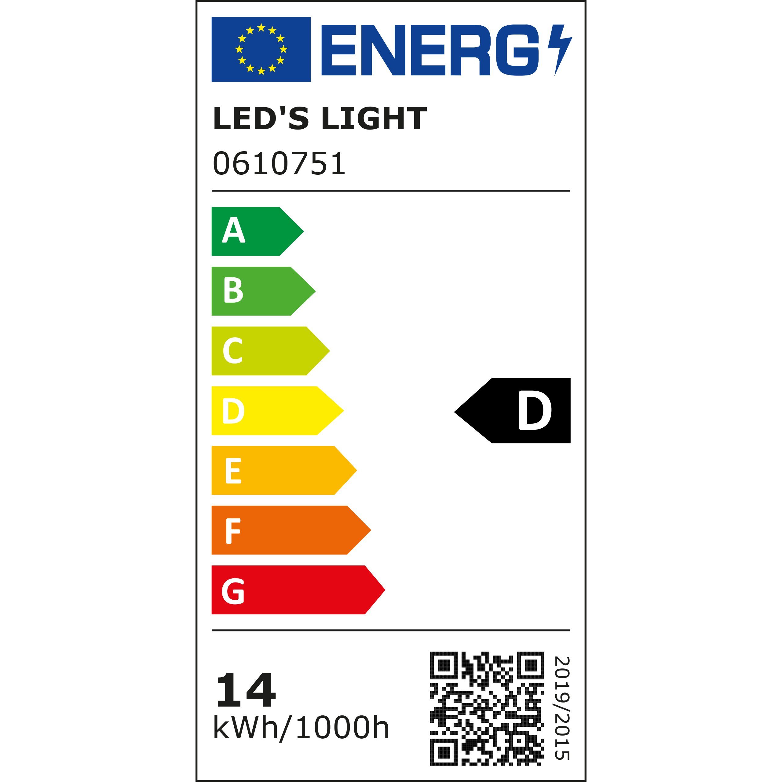 LED's light LED Deckenleuchte IP65 G13 2411202 neutralweiß 14W LED, Feuchtraumleuchte, cm mit LED-Röhre 120