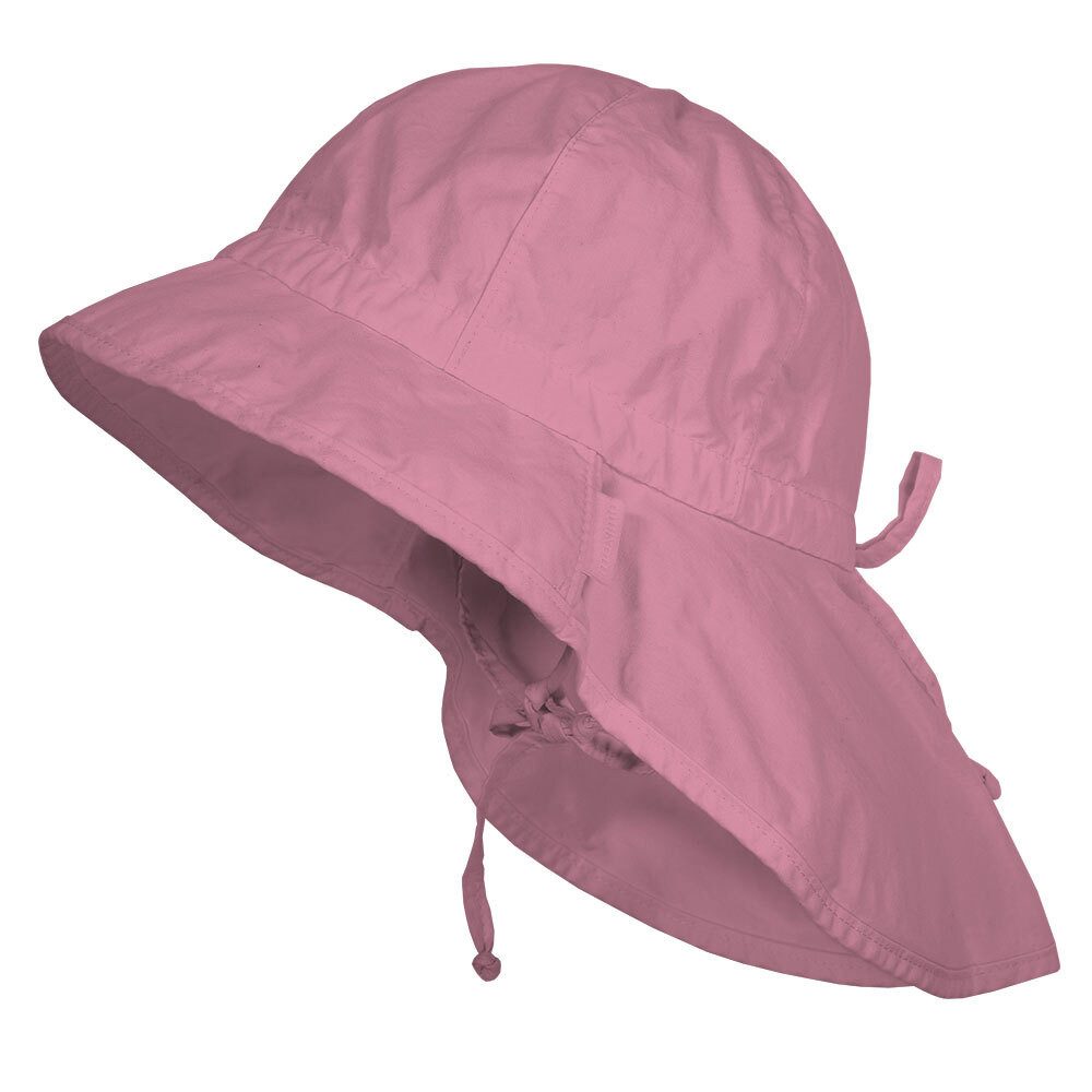 MAXIMO Fischerhut GOTS MINI GIRL-Flapper Nackenschutz, Bindeband, Waschoptik, UV (1-St) Washed Look