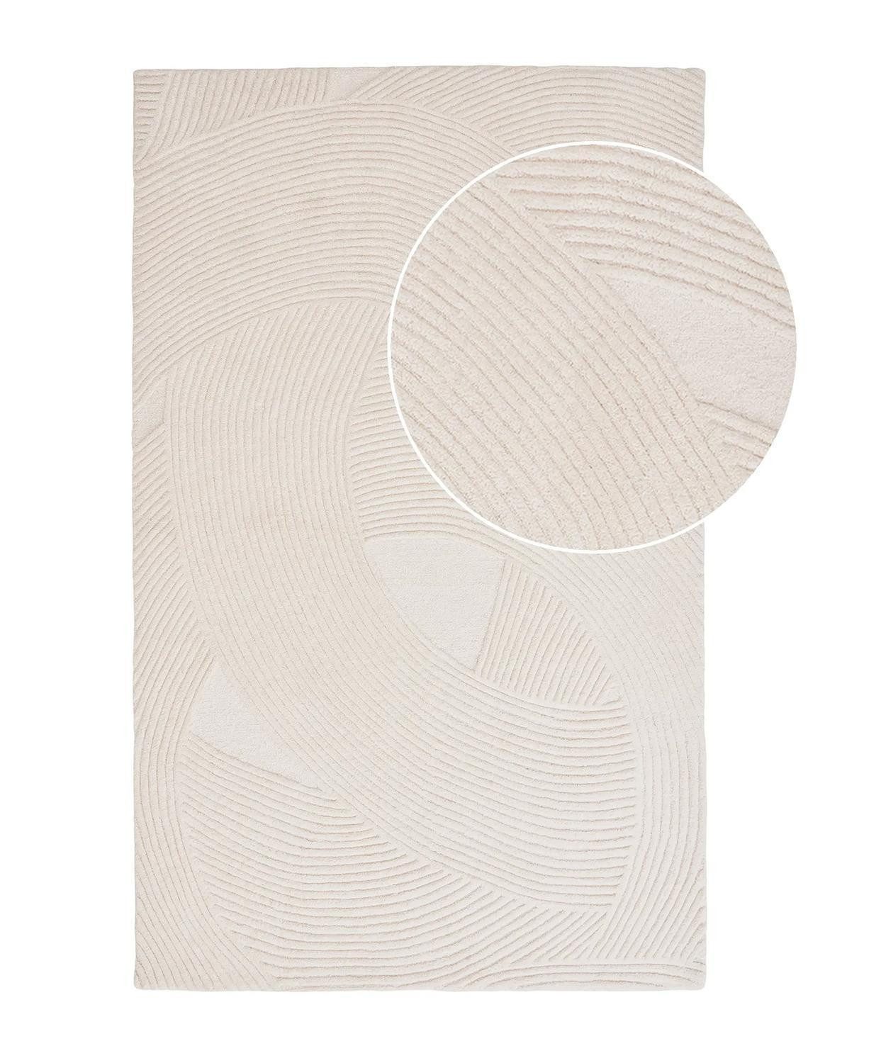 House Nordic Teppich PUNE, 200 x 300 cm, Beige, Wolle, rechteckig, handgetuftet