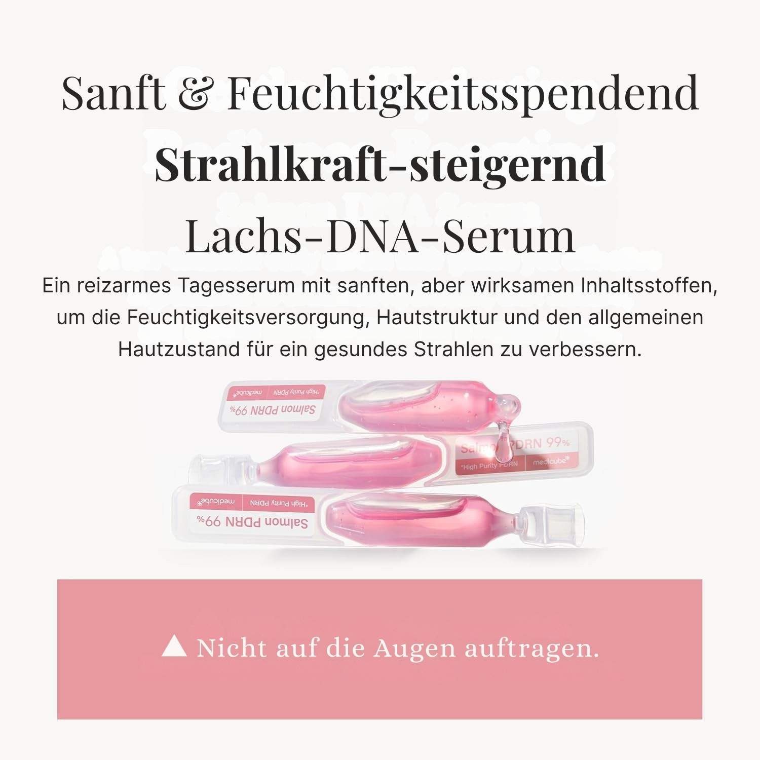 Medicube Gesichtsserum PDRN Pink One Day Serum Set – 10 Ampullen à 1,5 ml – feuchtigkeitsspendendes Anti-Aging Serum mit Lachs-DNA, Hyaluronsäure, Niacinamid & Peptiden für strahlende Haut