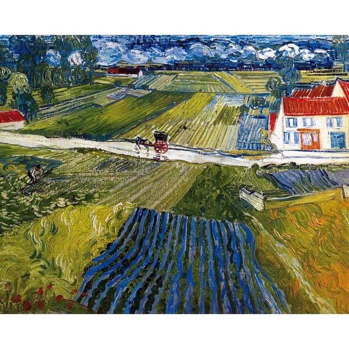1art1 Kunstdruck Vincent Van Gogh - Landschaft Von Auvers Nach Dem Regen 1890