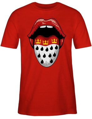 Shirtracer T-Shirt Köln Wappen Mund Zunge Karneval & Fasching