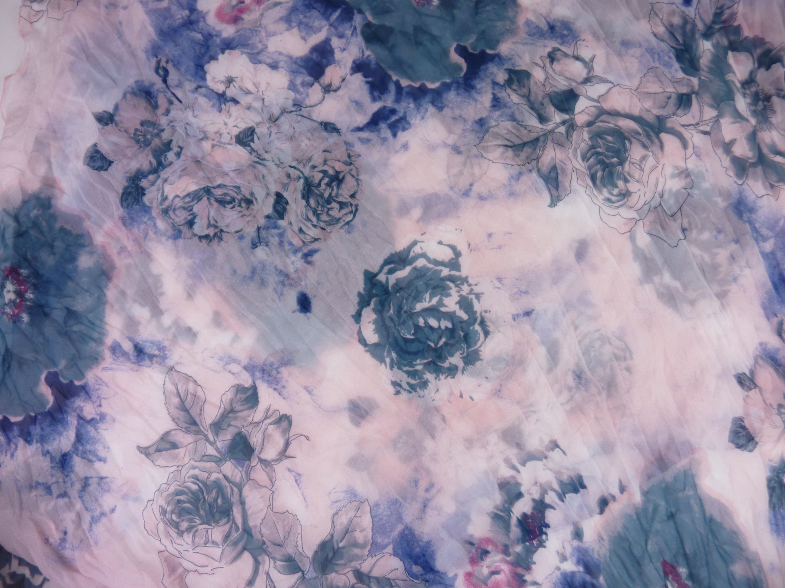 Schal rosa/lila QS-05-XJ, Taschen4life mehrfarbig Muster, Blumen Damen gemustert Tuch Schal