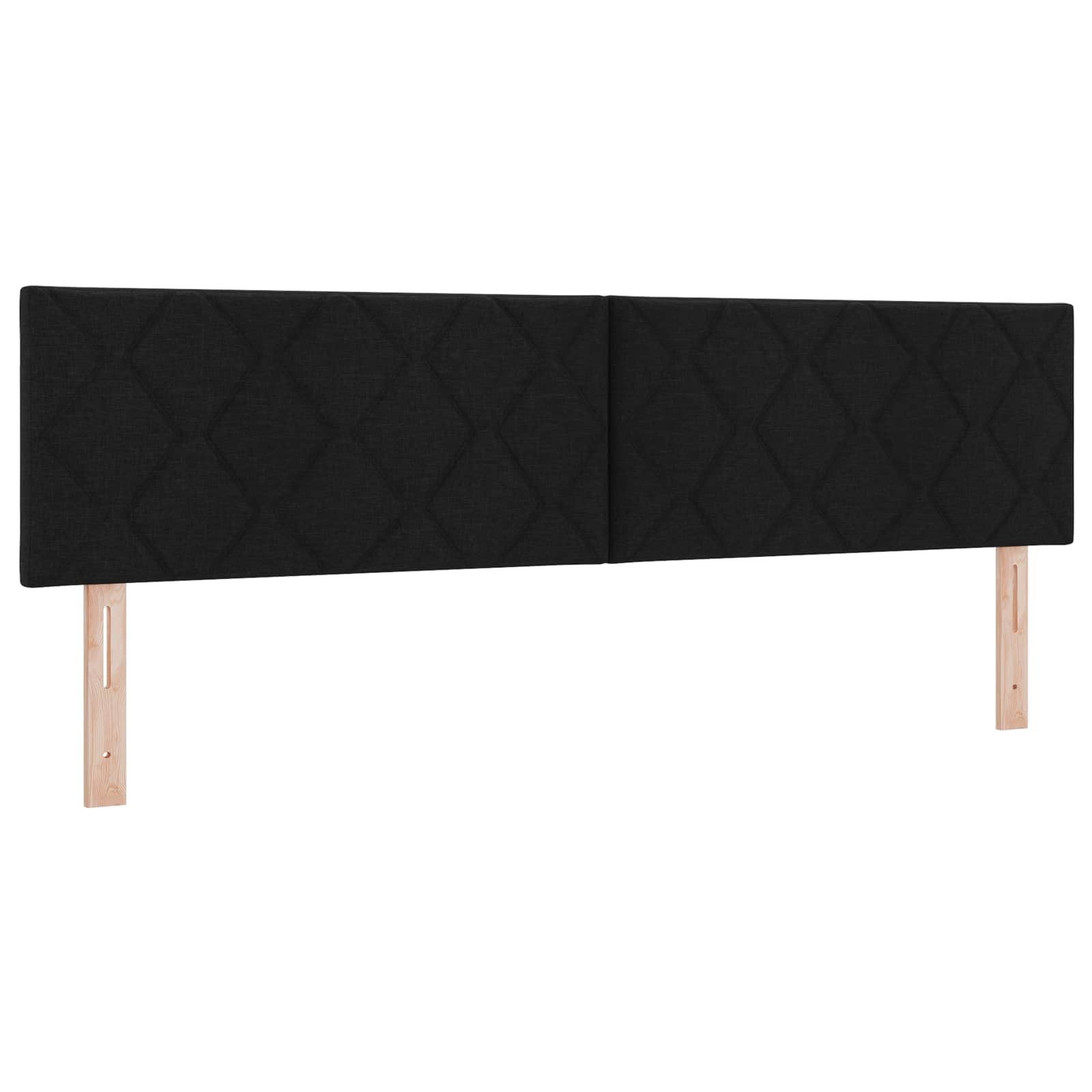 vidaXL Bett LED Kopfteil Schwarz 180 cm Stoff (1-tlg)