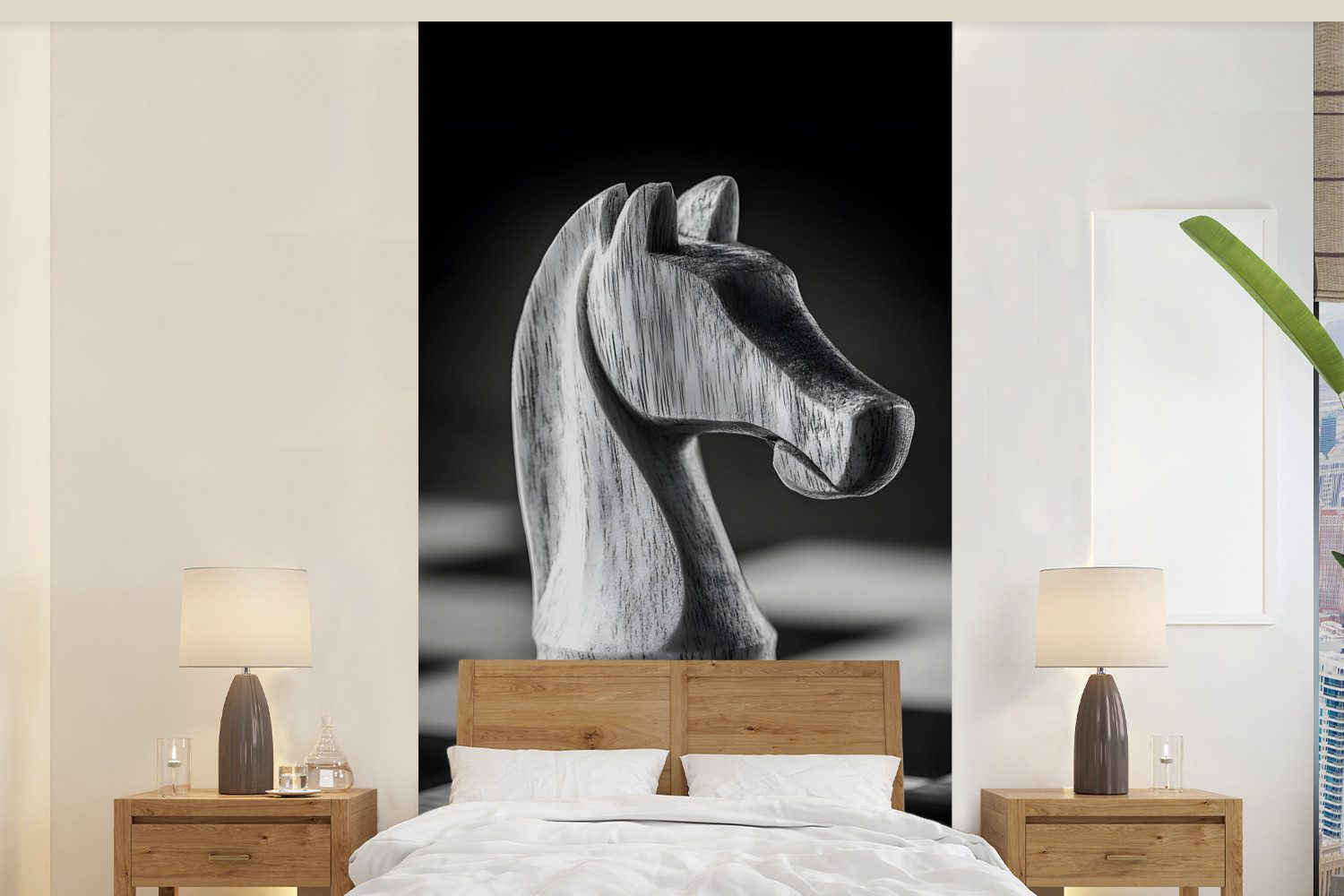 MuchoWow Fototapete Pferd - Holz - günstig online kaufen