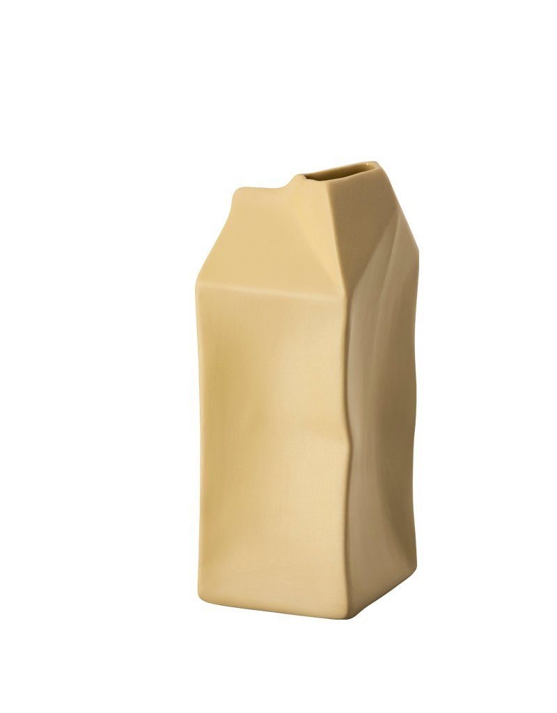 Rosenthal Tischvase Vase Pacco Bello Fossil aus sandfarbenem Porzellan, 11 cm (einzelne Vase), Kollektion Minivasen
