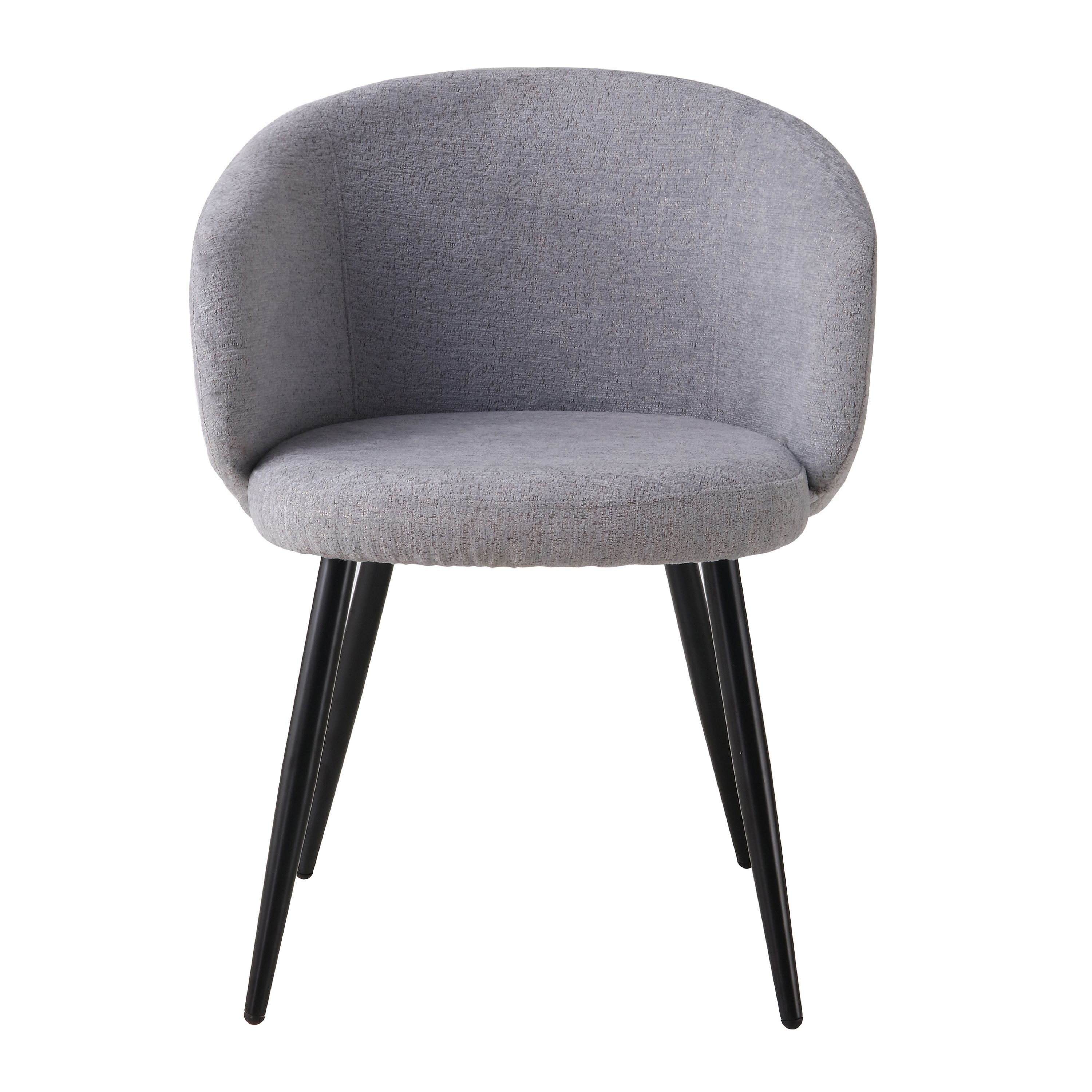 BHS LIVING Esszimmerstuhl Aurora mit Armlehnen, Stoffbezug aus Polyester, 55x58x77cm