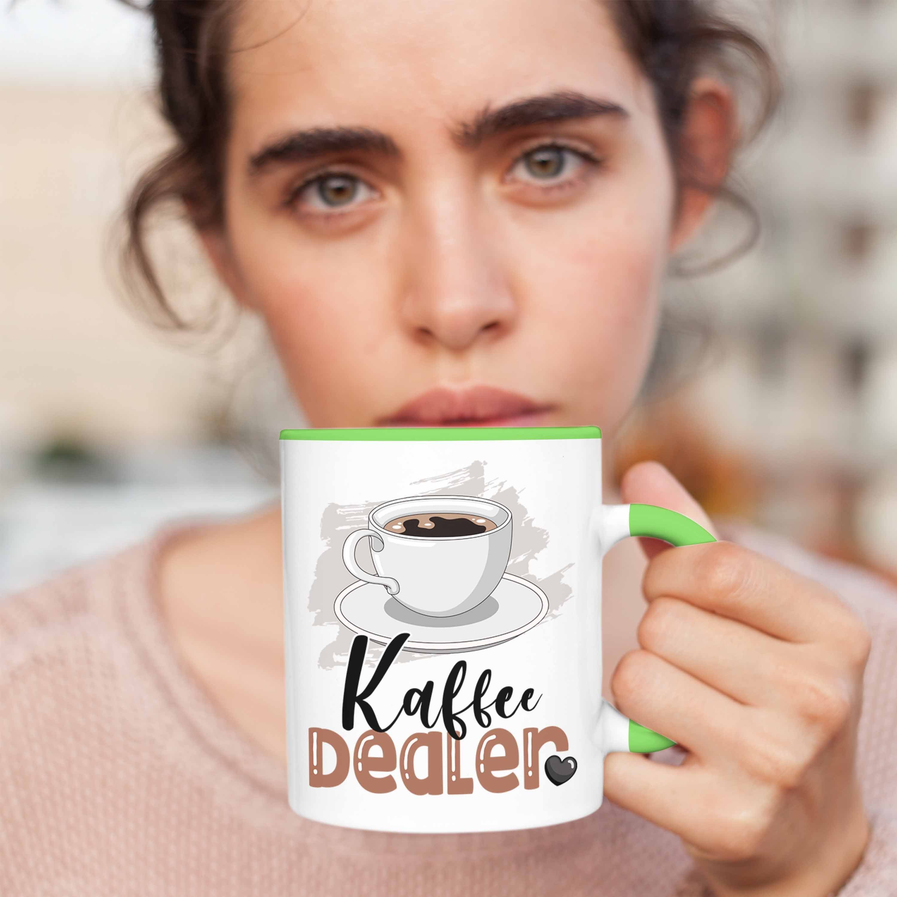 Grün Tasse Trendation für Geschenkide Tasse Barista Spruch Geburtstag Dealer Kaffee Geschenk