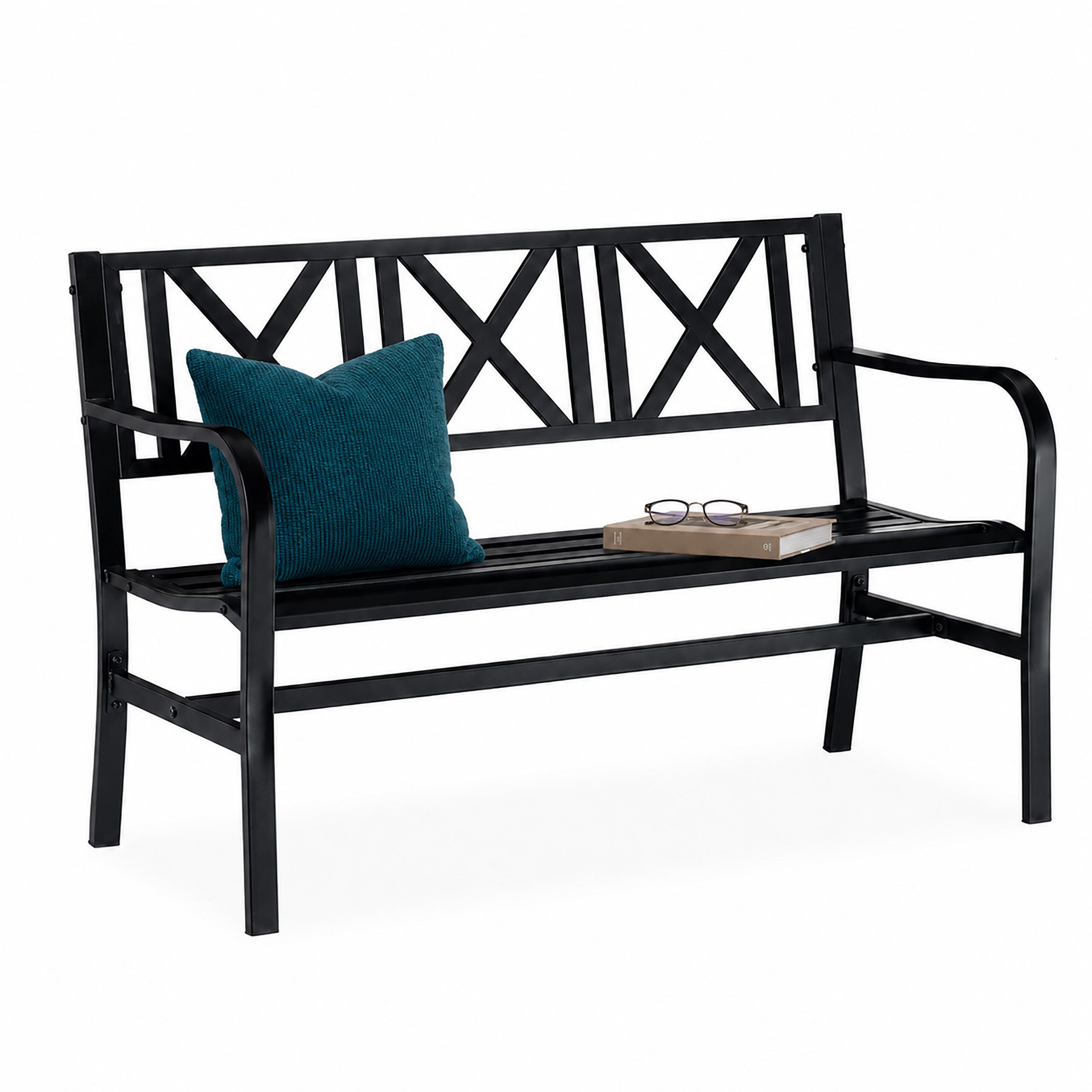 relaxdays Gartenbank aus Metall