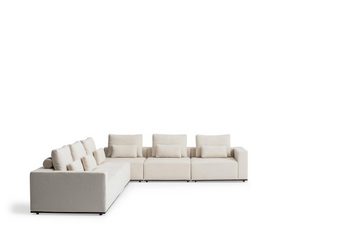 JVmoebel Ecksofa Weiße L-Form Couch Wohnzimmerkombination Modern Sofa, Made in Europe