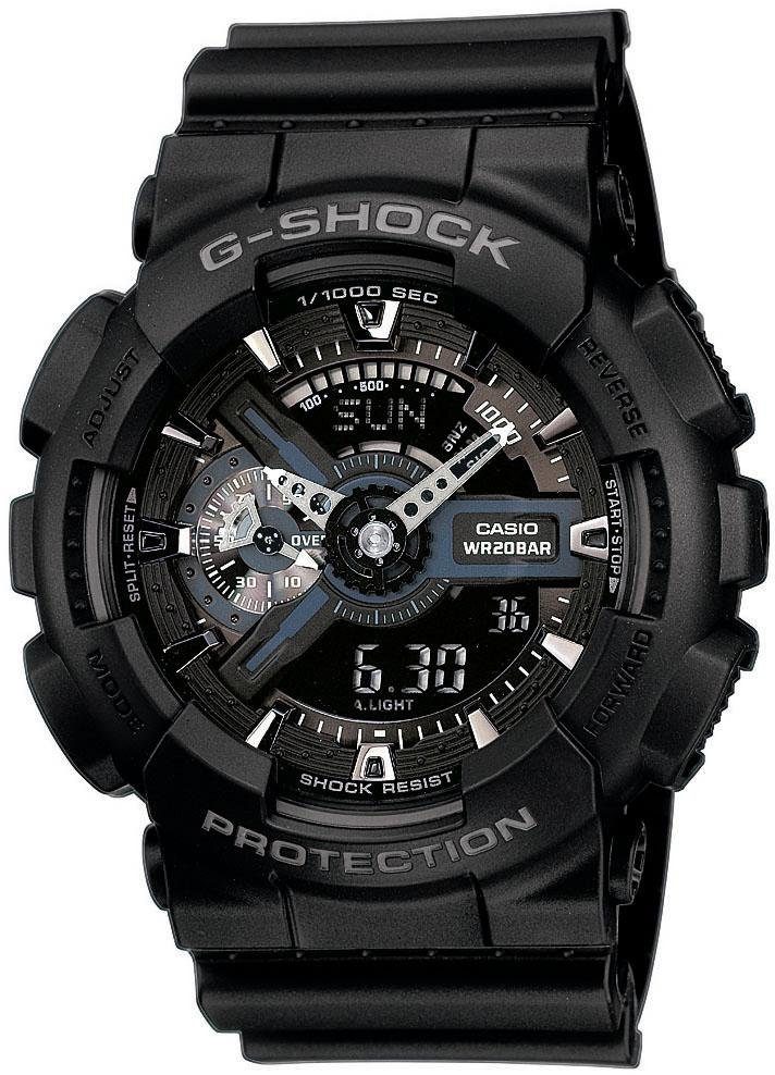CASIO G-SHOCK Chronograph GA-110CD-1A2ER, Quarzuhr, Armbanduhr,Herrenuhr,digital,bis 20 bar wasserd.Resinarmband