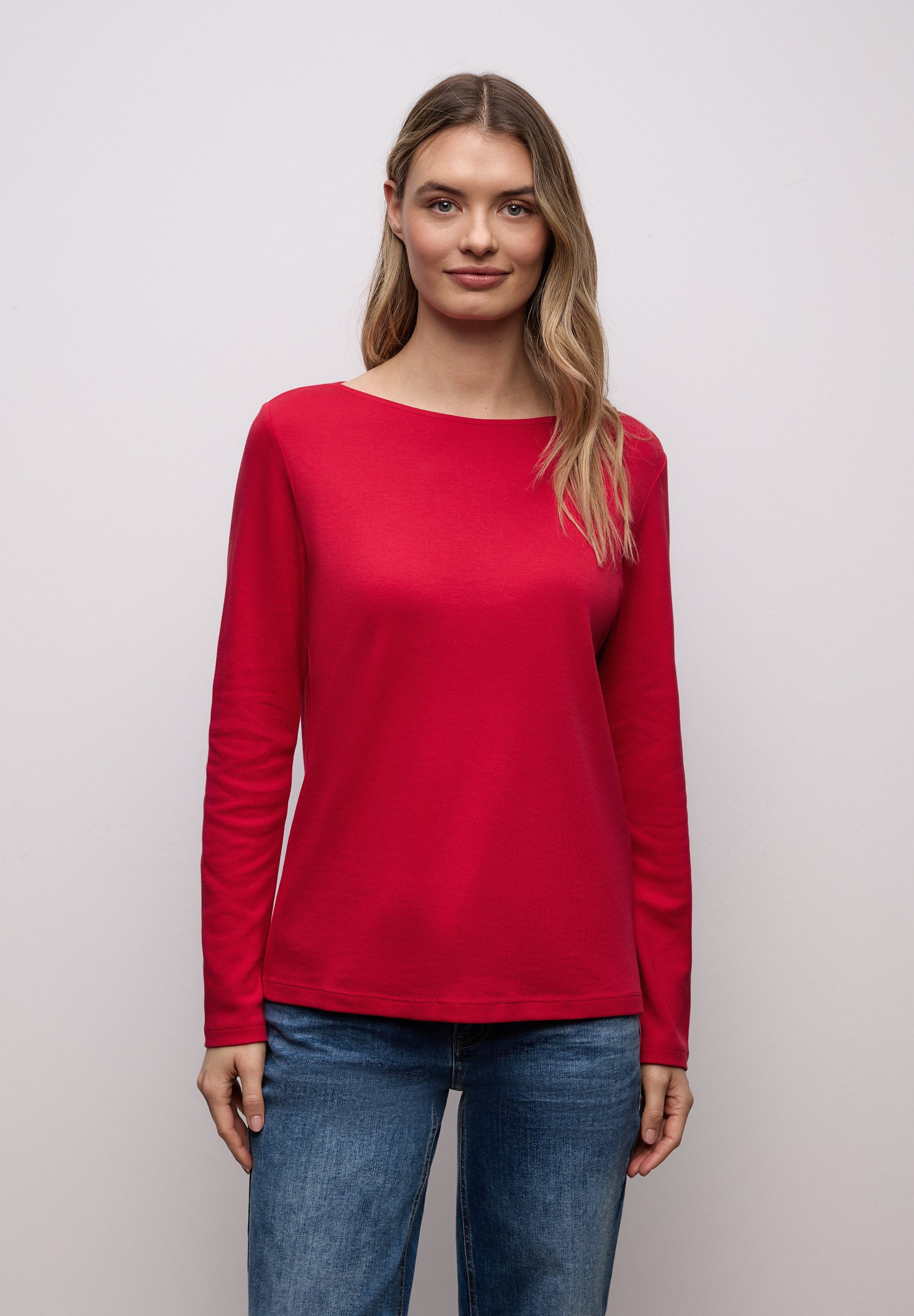 STREET ONE Langarmshirt mit U-Boot-Ausschnitt