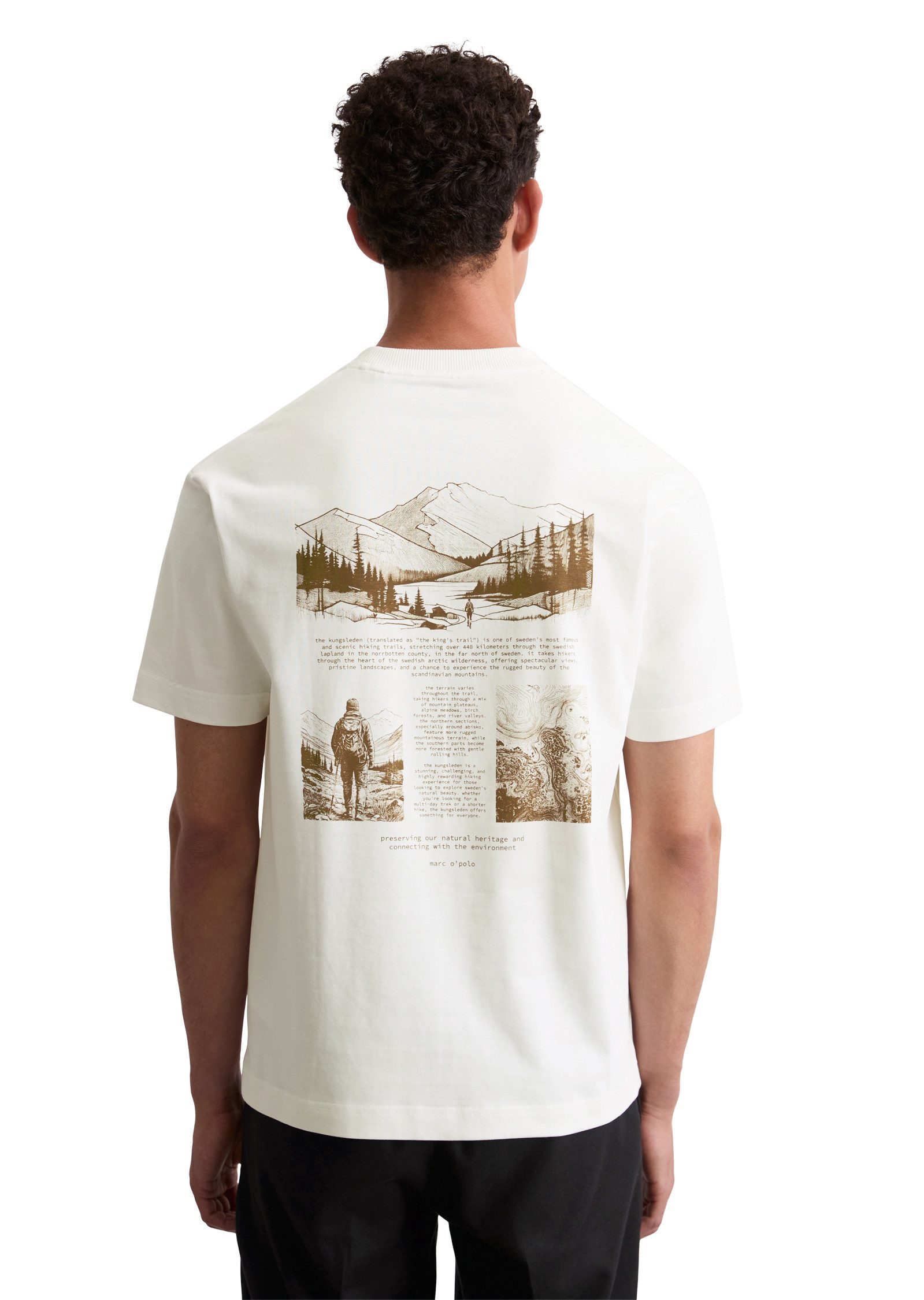 Marc O'Polo T-Shirt relaxed fit, Rundhals, mit Natur-Rückenprint