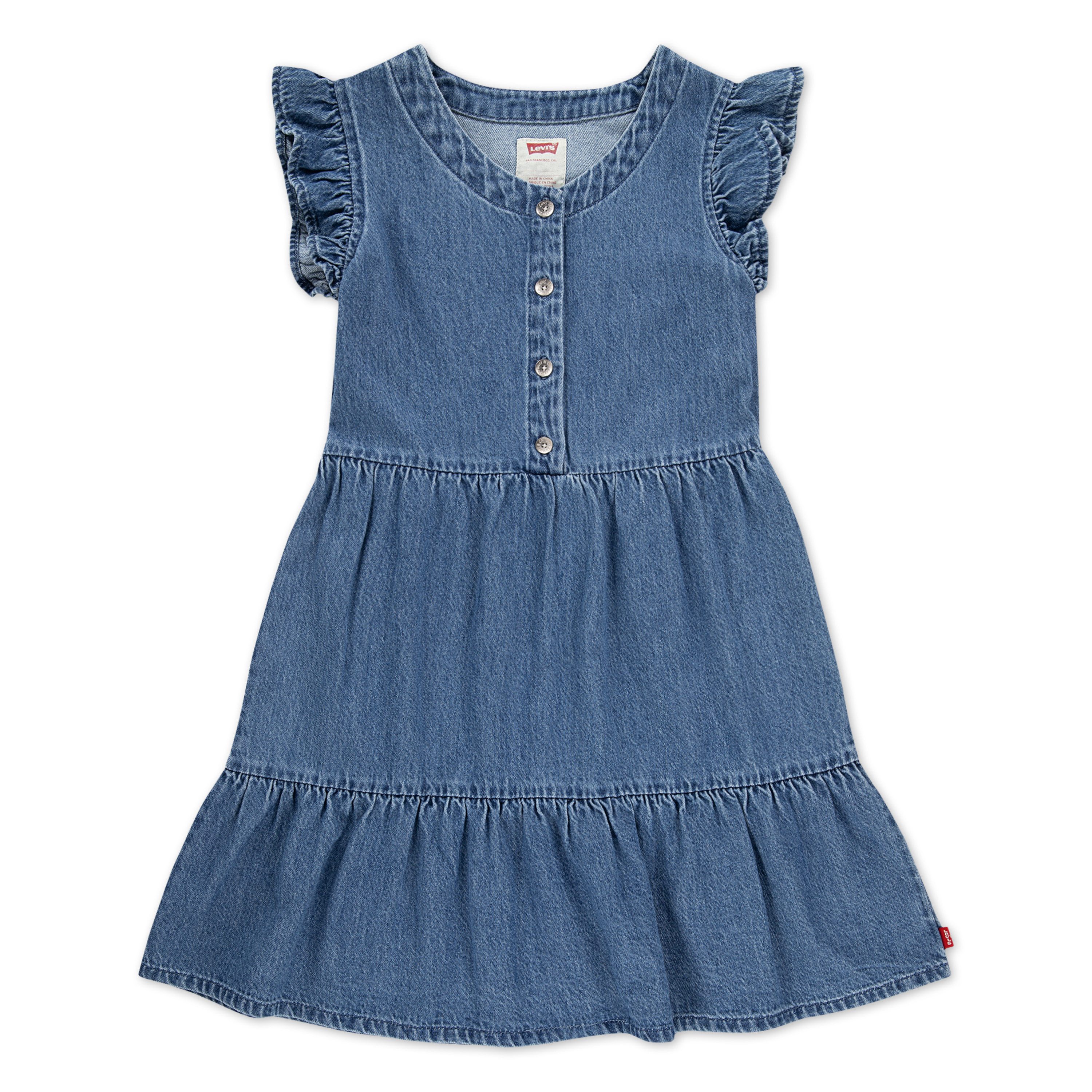 Levi's® Kids Jeanskleid LVG FLUTTER SLEEVE BUTTON UP D for Girls, mit kurzer Knopfleiste – Bild 5 von 5