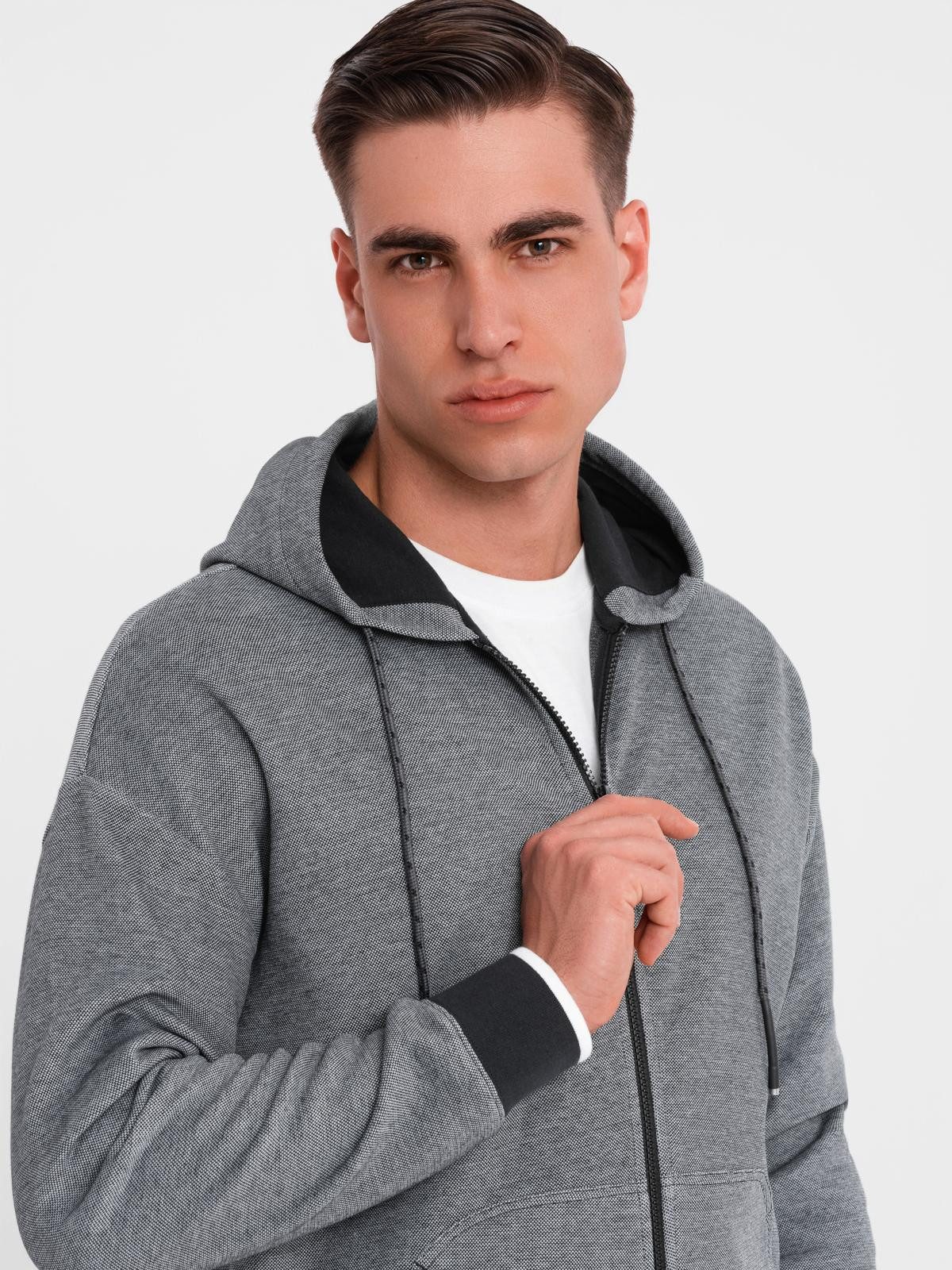 OMBRE Kapuzensweatjacke Weich strukturiertes Sweatshirt mit Kapuze für Herr günstig online kaufen