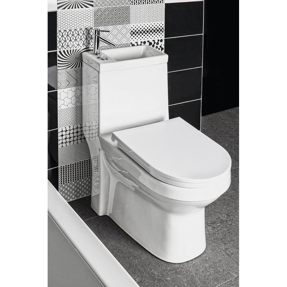 HAK Tiefspül-WC HYGIE Kombi -WC, mit Waschbecken, Spülkasten und WC-Sitz