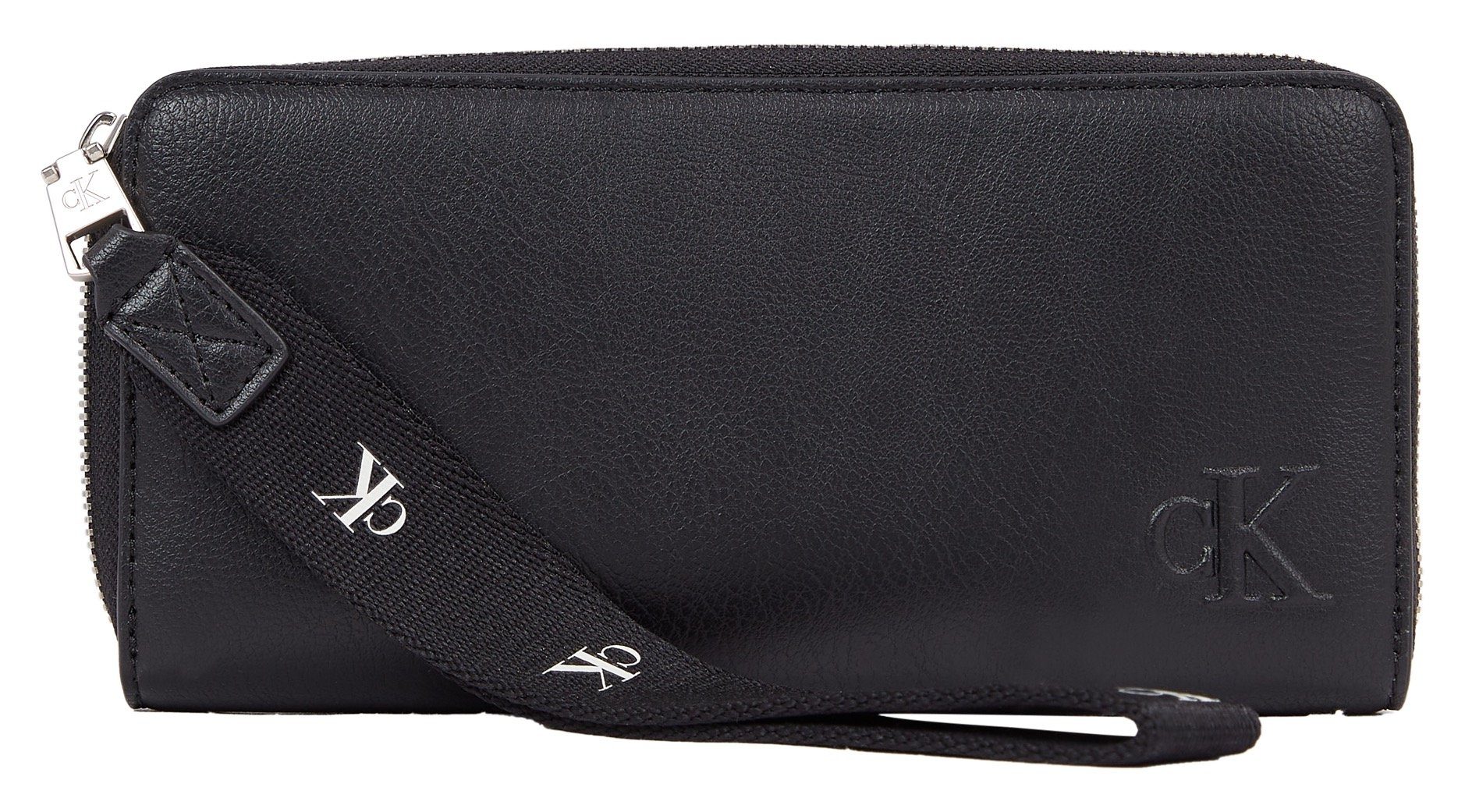 Calvin Klein Jeans Geldbörse ULTRALIGHT ZA W/WRISTLET PU, mit dezentem Markenlogo vorne