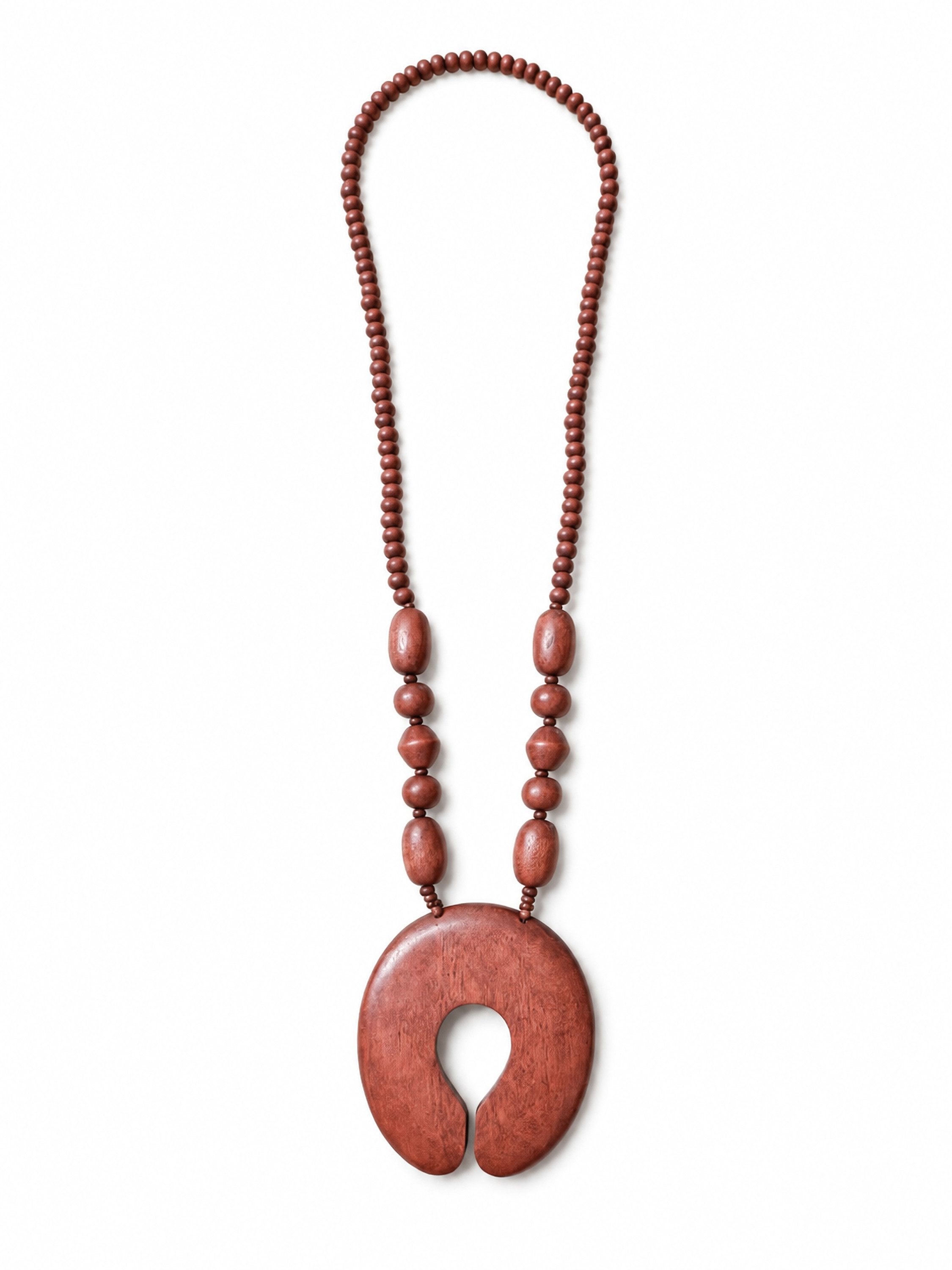 COLLEZIONE ALESSANDRO Lange Kette Boho, mit großem Holzanhänger