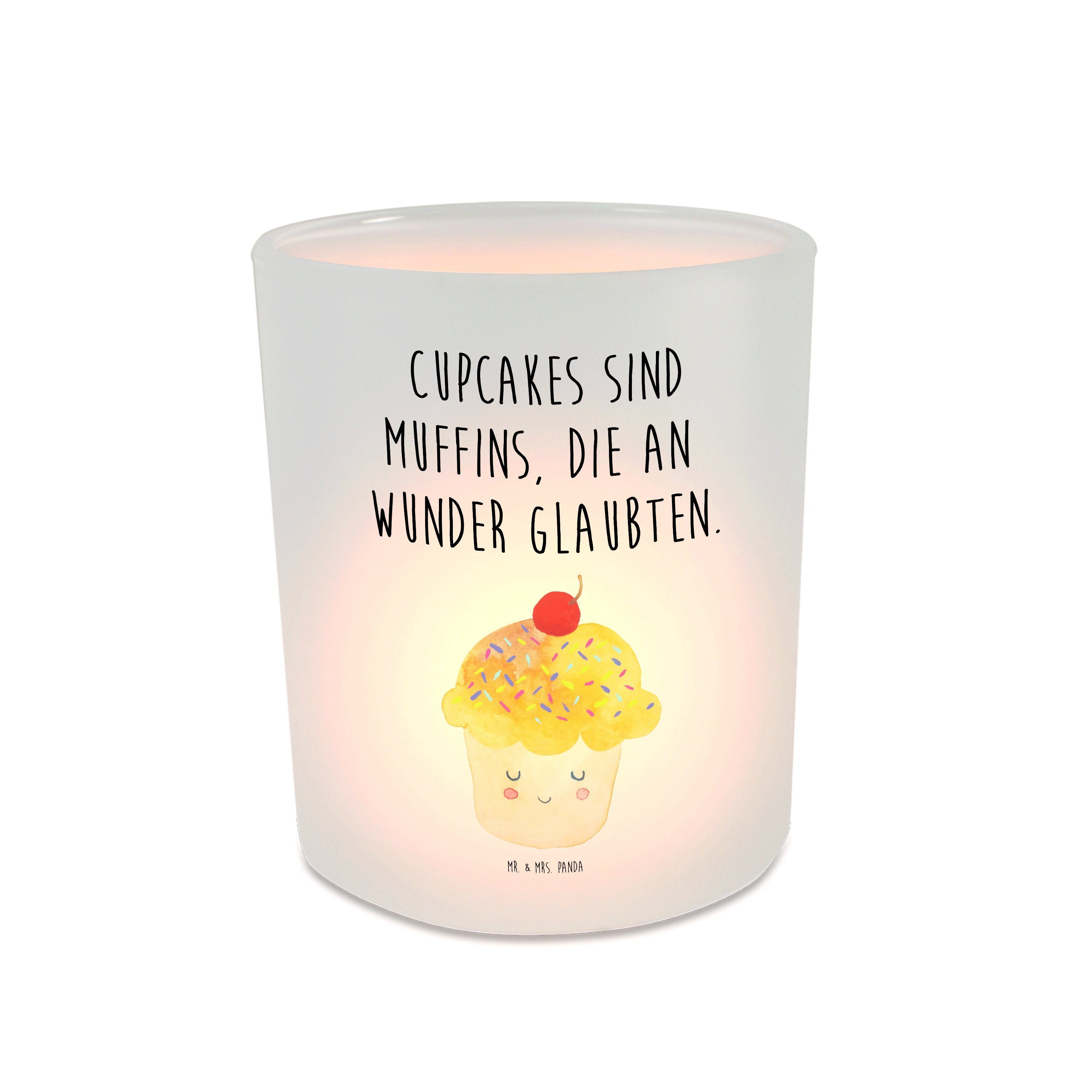 Mr. & Mrs. Panda Windlicht »Cupcake Transparent Geschenk