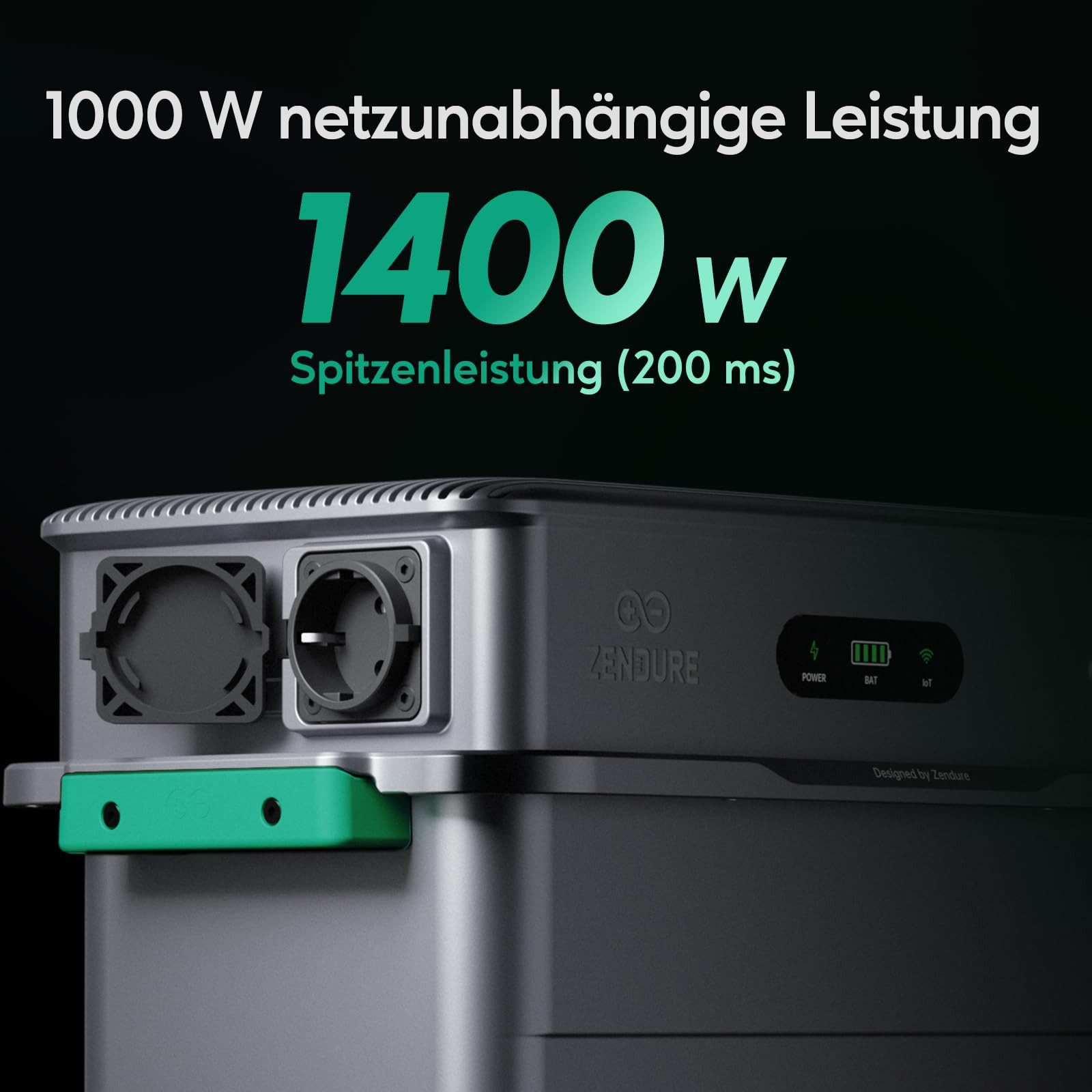 SolarMars Balkonkraftwerk Zendure SolarFlow 800 Pro 2 Balkonkraftwerk Speicher 1000W PV-Eingang