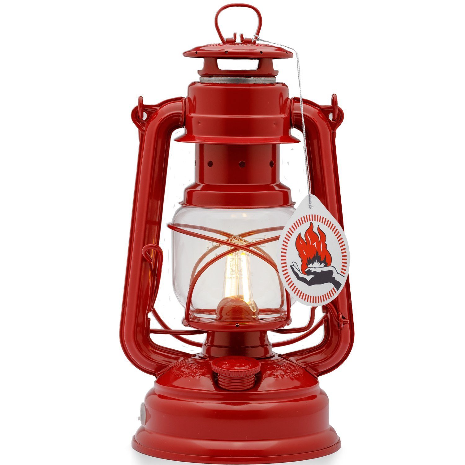 Petromax Laterne Feuerhand Baby Special 276 LED Stahlblech verzinkt (Rubinrot, 1-St., Neuheit 2023), Hergestellt in Deutschland