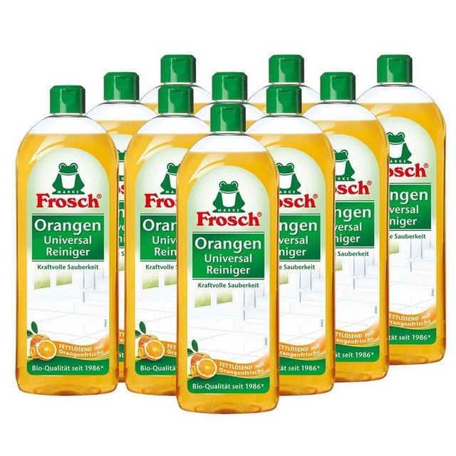 FROSCH 10x Frosch Orangen Universal Reiniger 750 ml Allzweckreiniger