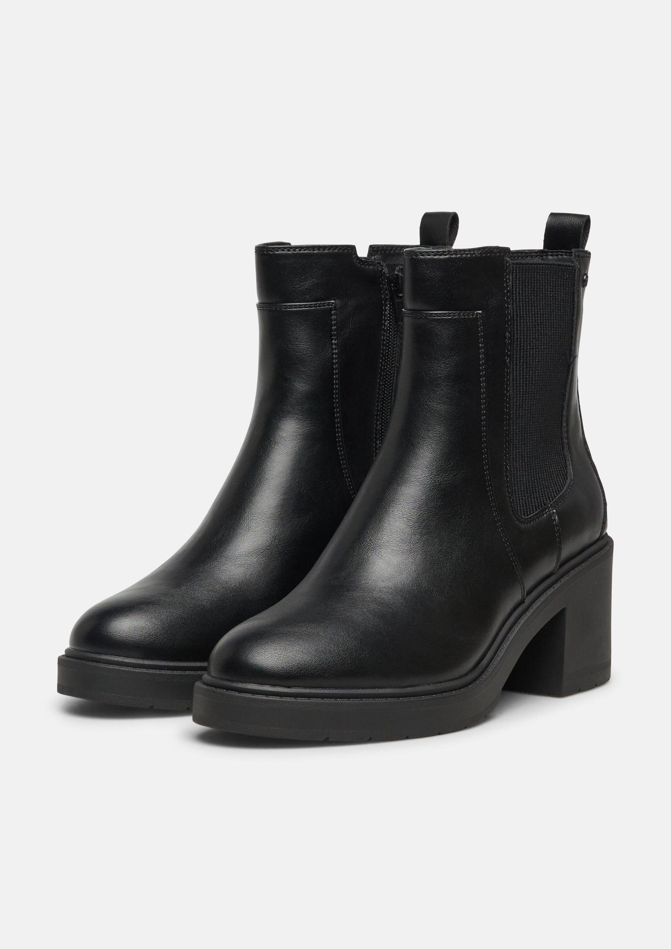 s.Oliver Stiefeletten Stiefel Stiefeletten in Leder-Optik mit Blockabsatz – Bild 3 von 3