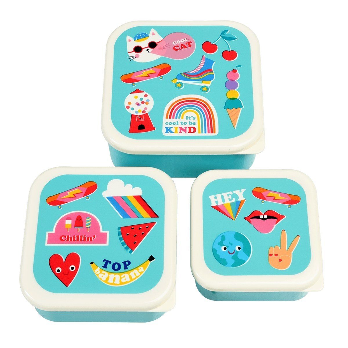 Rex London Lunchbox Brotdosen Top Banana 3er Set Brotbüchse Vesperdose | Lunchboxen