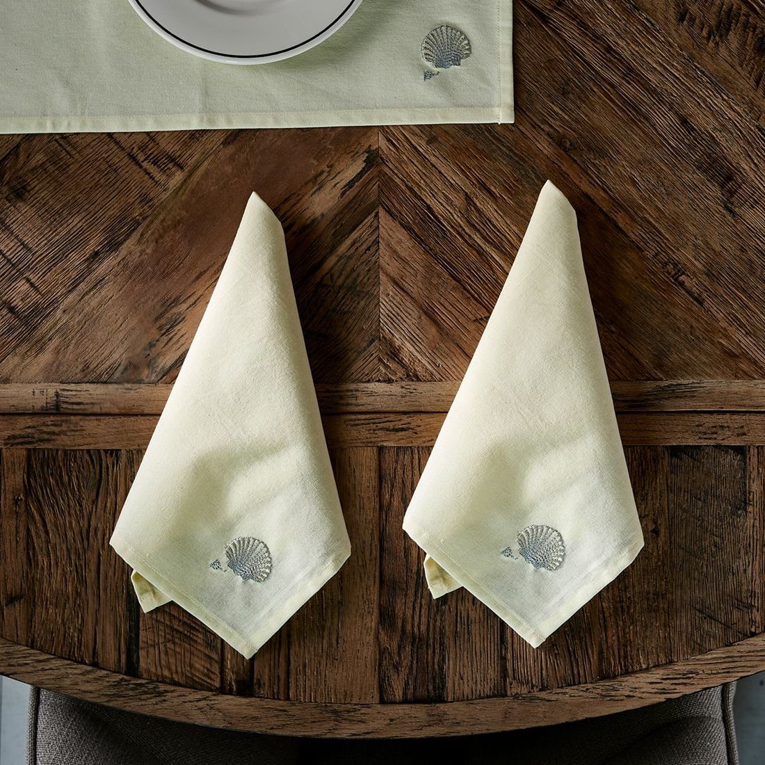 Rivièra Maison Stoffserviette Rivièra Maison Shell Beach Napkin 2 pieces, Stoffservietten
