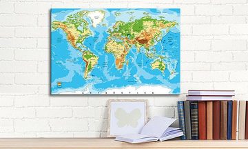 WandbilderXXL Leinwandbild Physical Worldmap, Weltkarte (1 St), Wandbild,in 6 Größen erhältlich